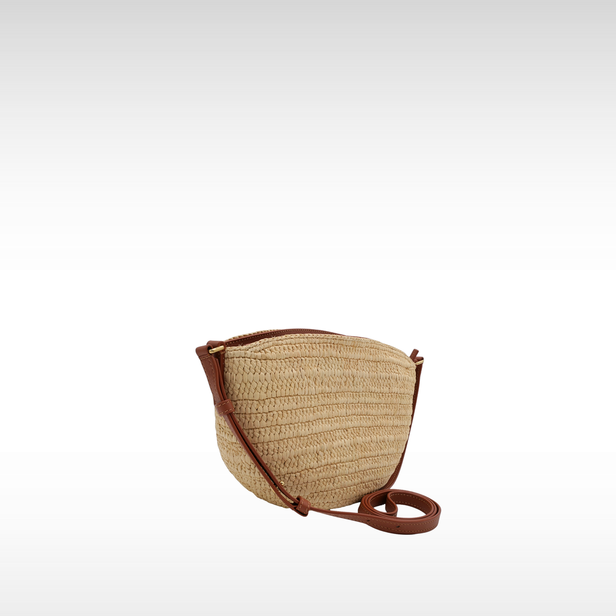 Eclipse Pochette Small Raffia Crossbody Bag