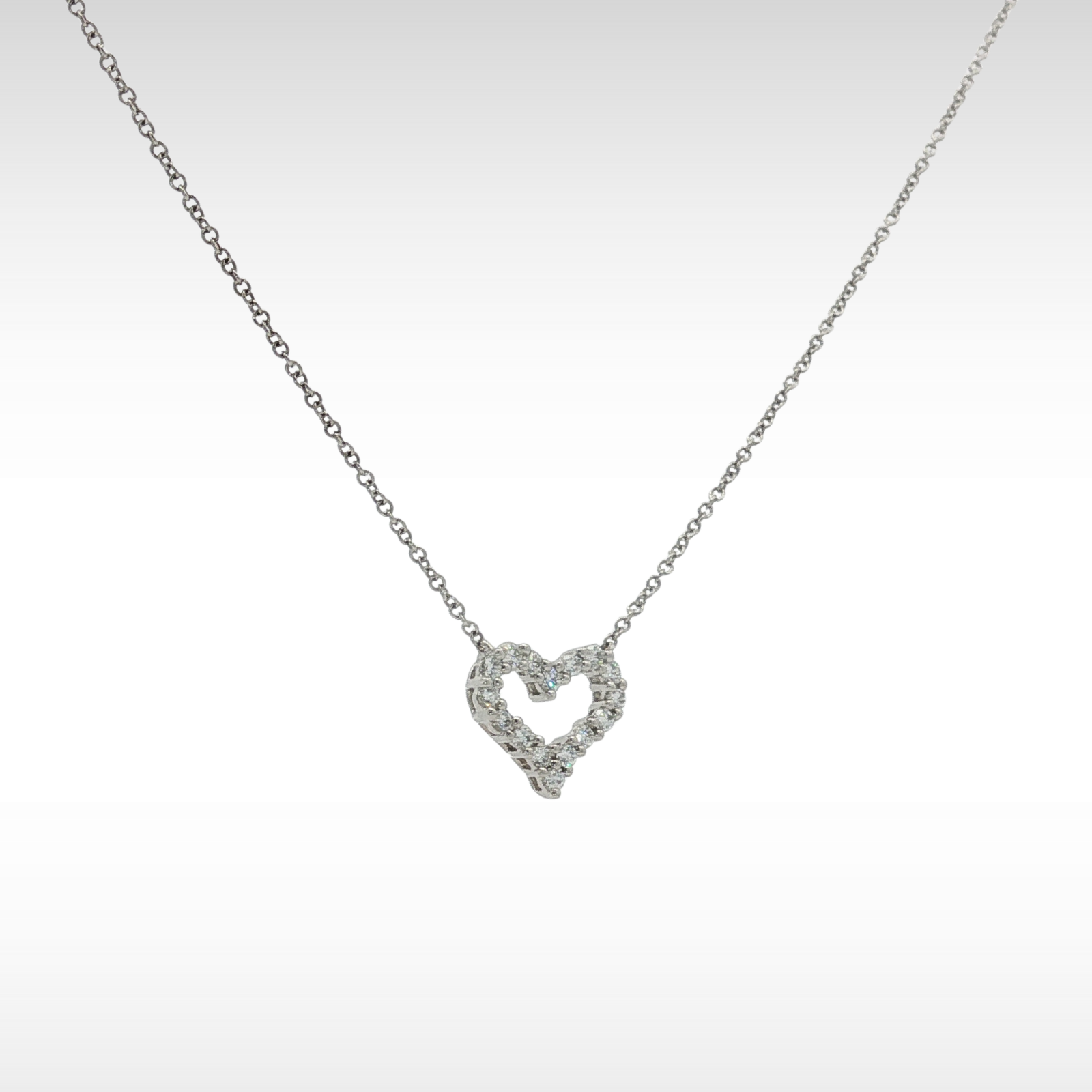 Sentimental Heart Platinum Necklace