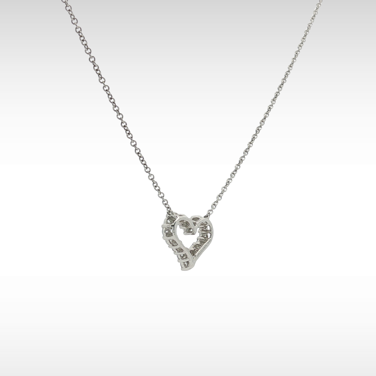 Sentimental Heart Platinum Necklace