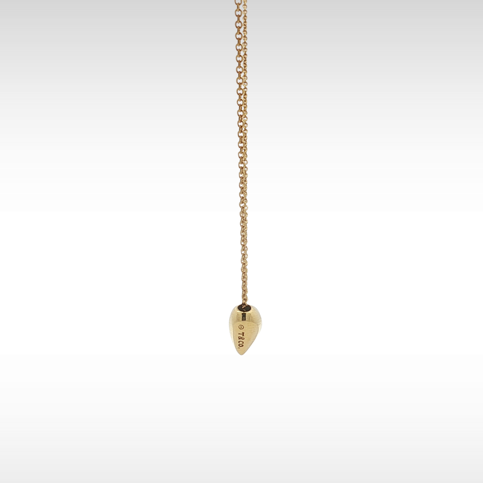 Pinched Heart Yellow Gold Necklace