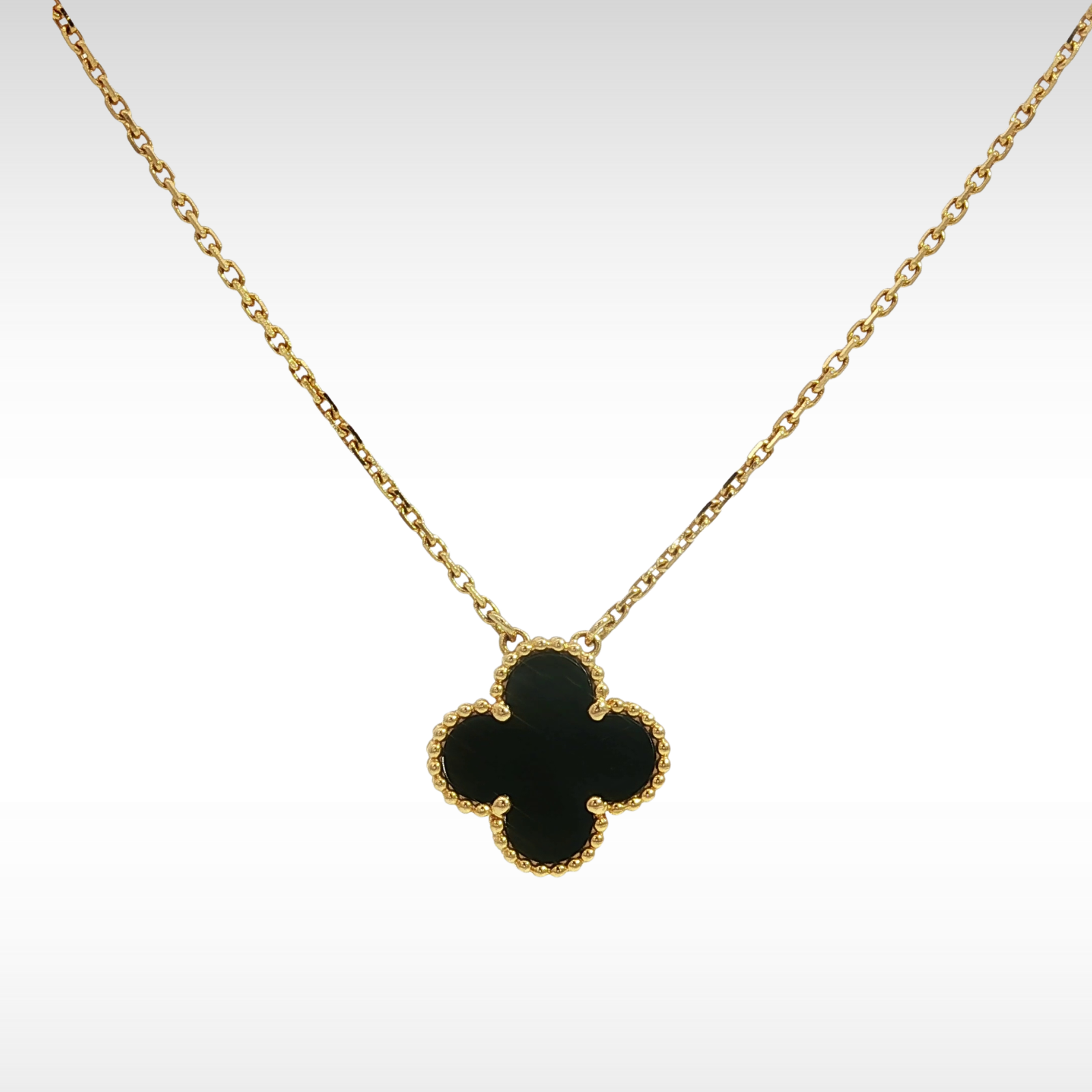 Vintage Alhambra Onyx Necklace