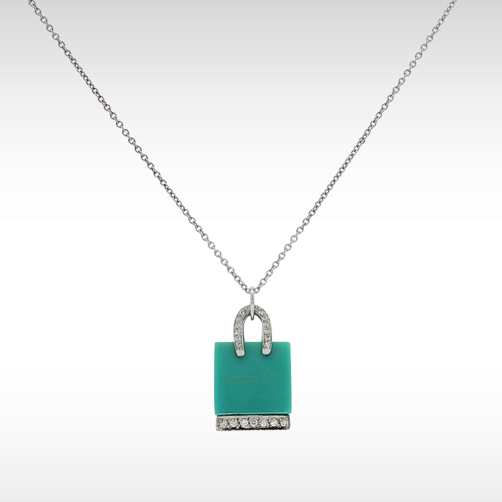 Shopping Bag Platinum Necklace