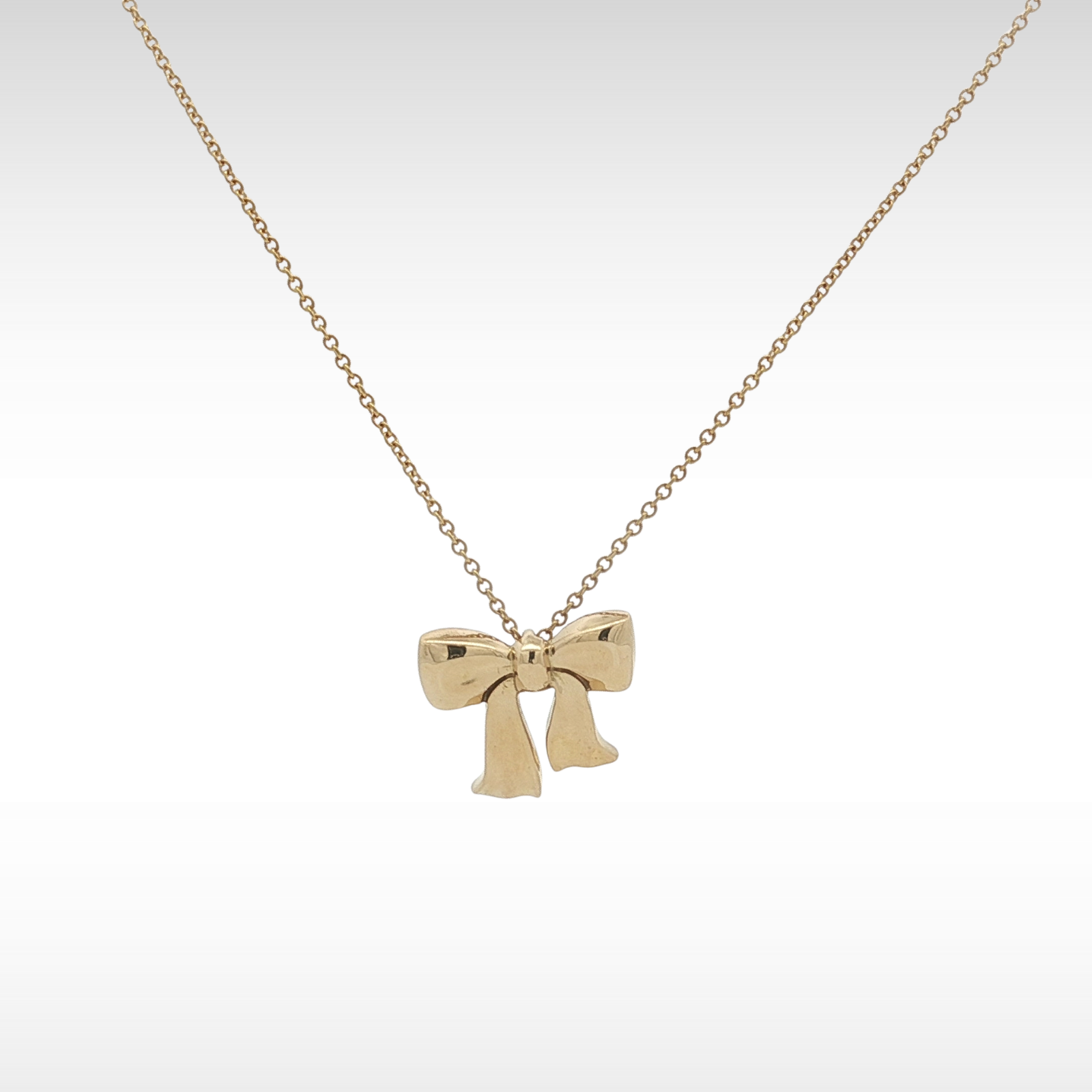 Blue Box Bow Necklace