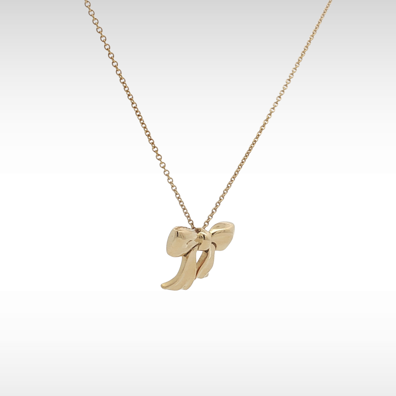 Blue Box Bow Necklace