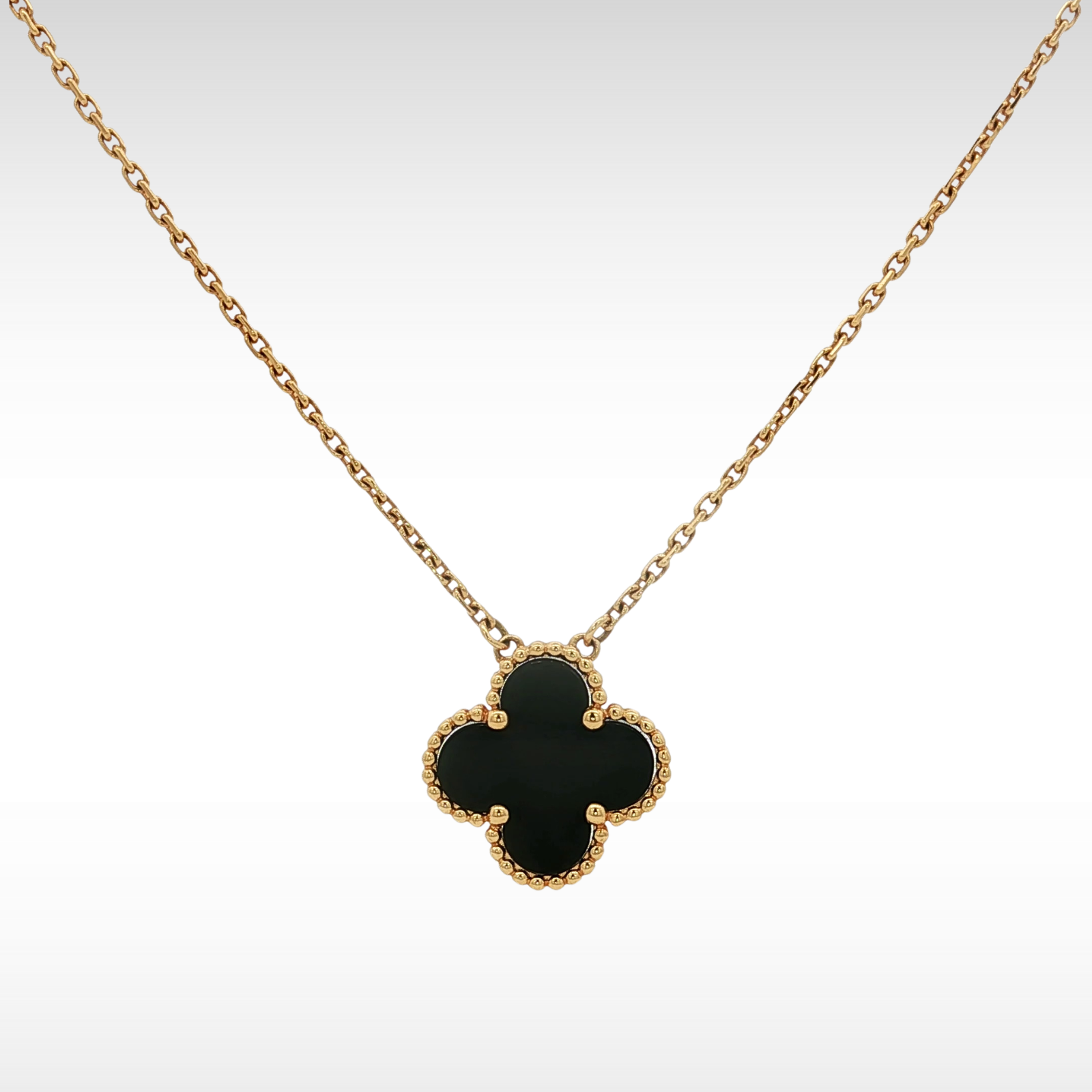 Vintage Alhambra Onyx Necklace