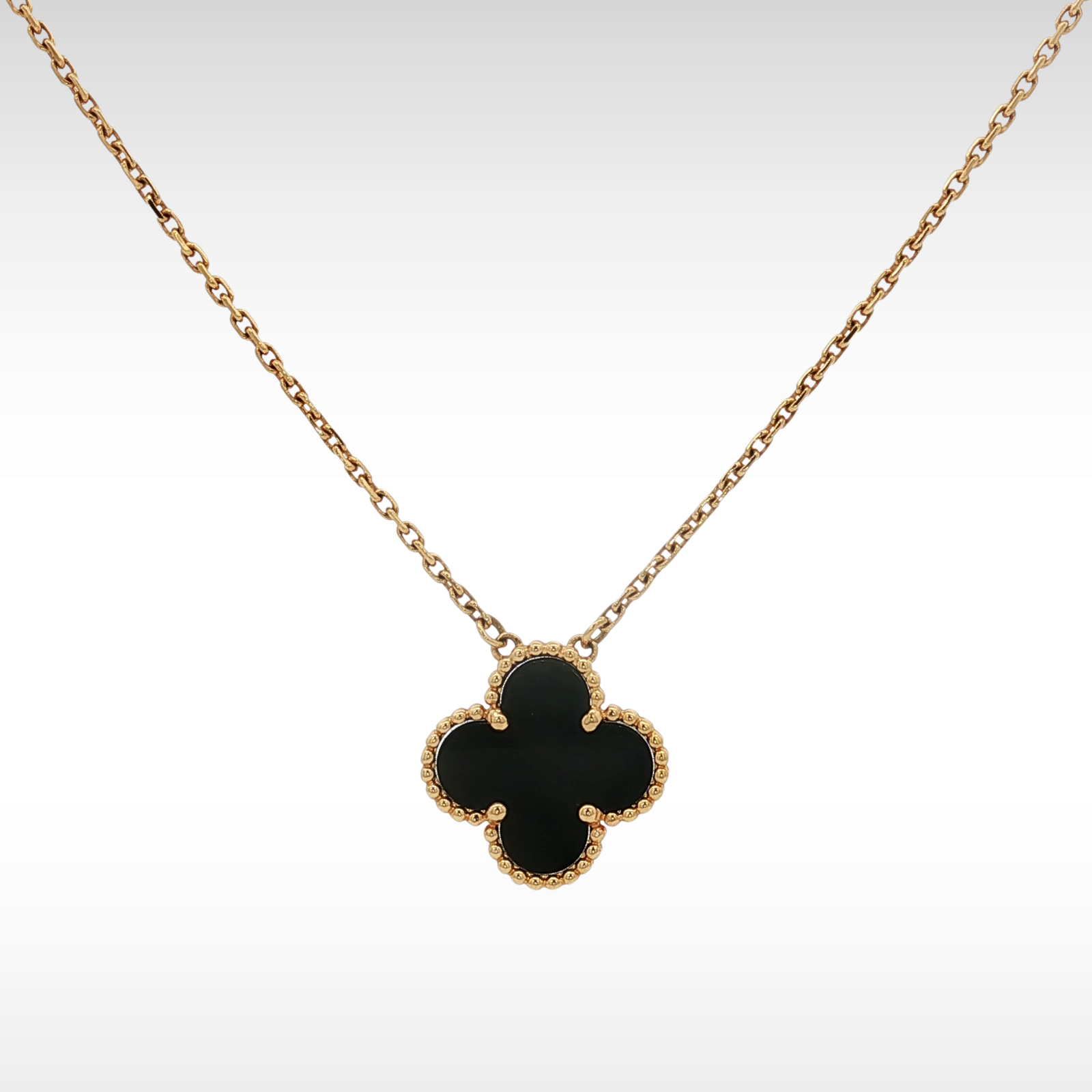 Vintage Alhambra Onyx Necklace