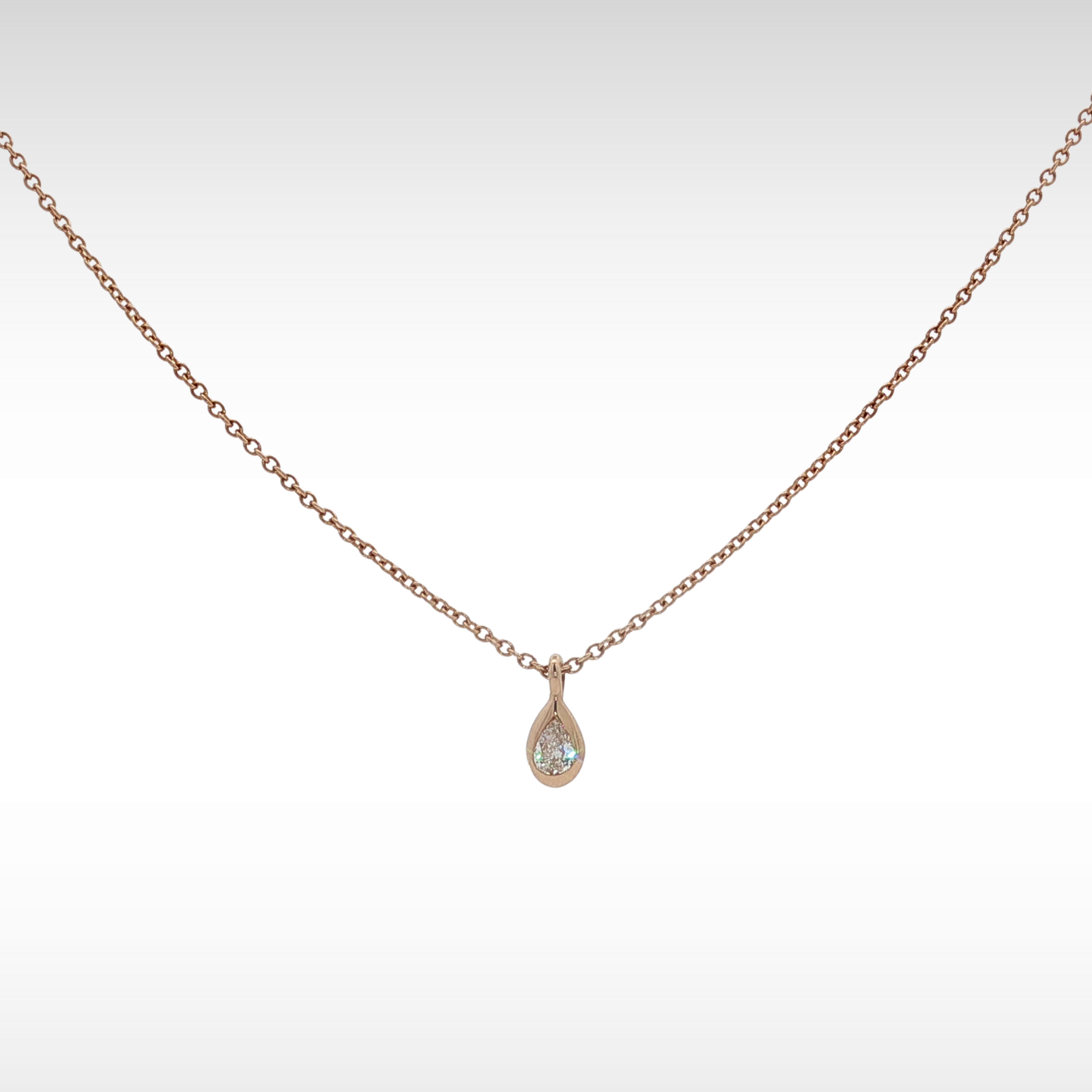 Diamond by the Yard Pink Gold Necklace