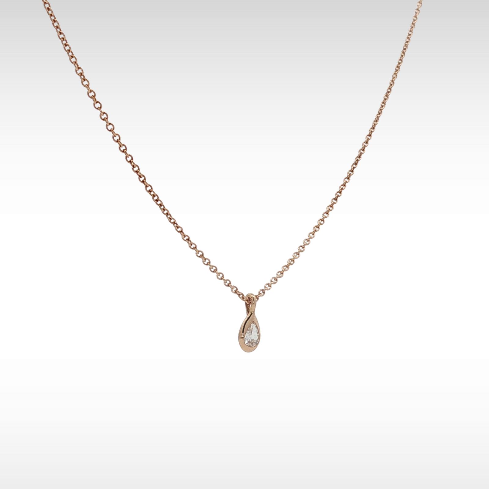 Diamond by the Yard Pink Gold Necklace