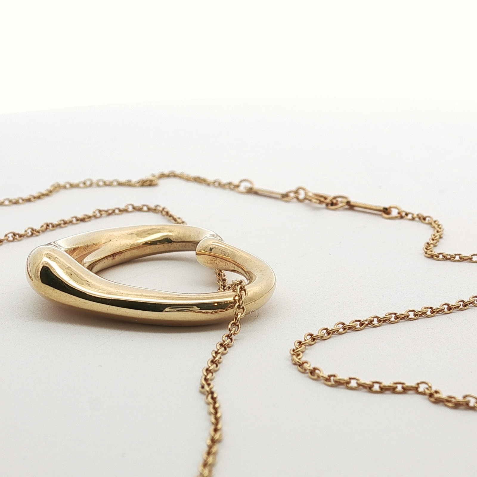 Open Heart Yellow Gold Necklace