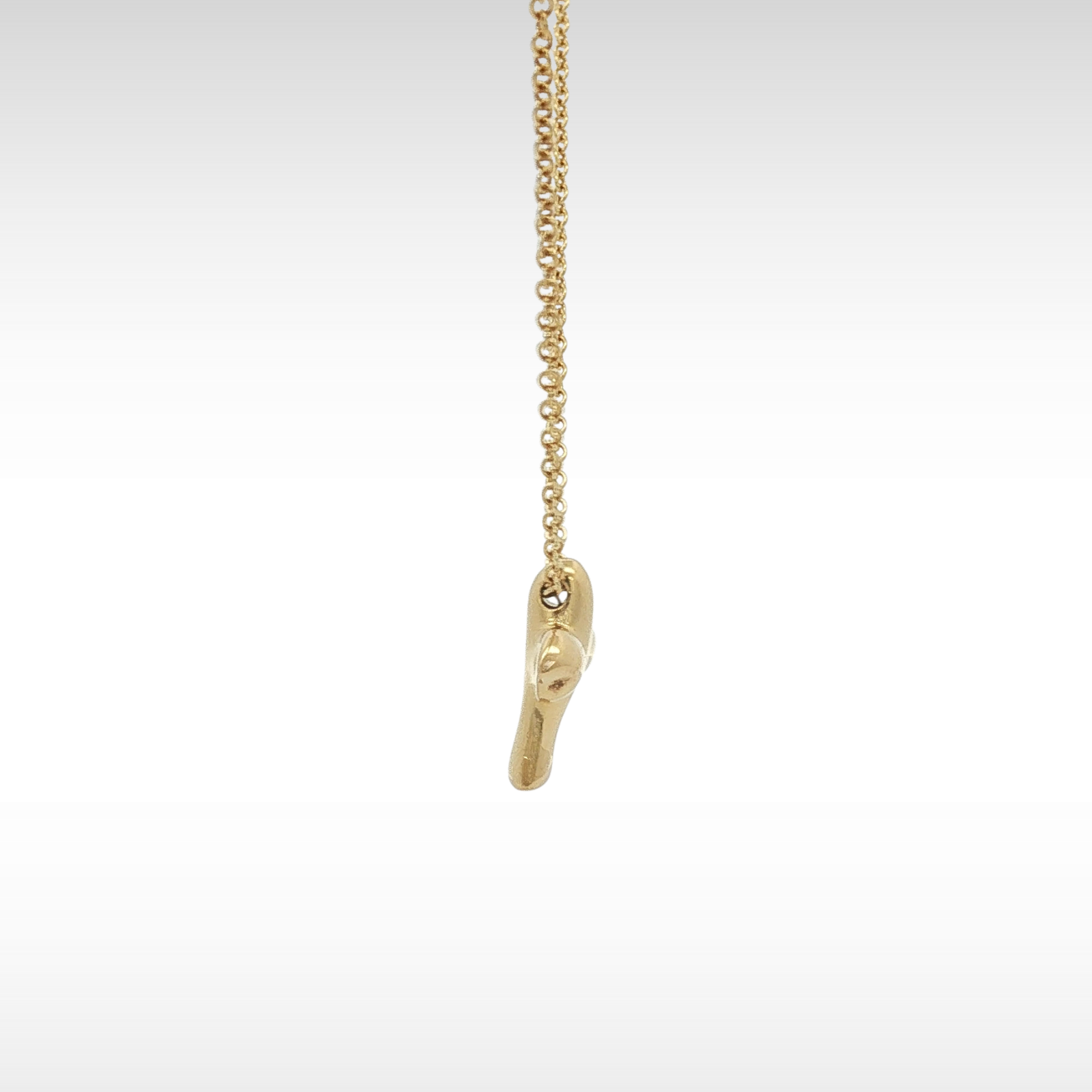 Bird Cross Yellow Gold Necklace