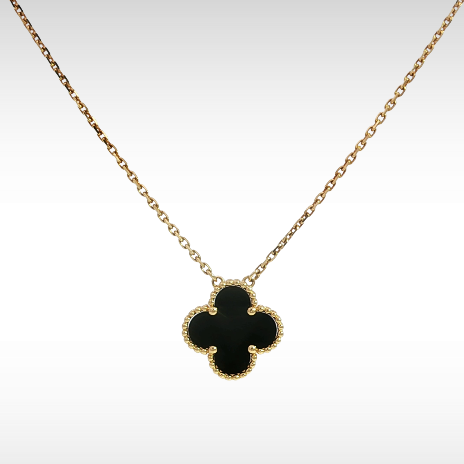 Vintage Alhambra Onyx Necklace