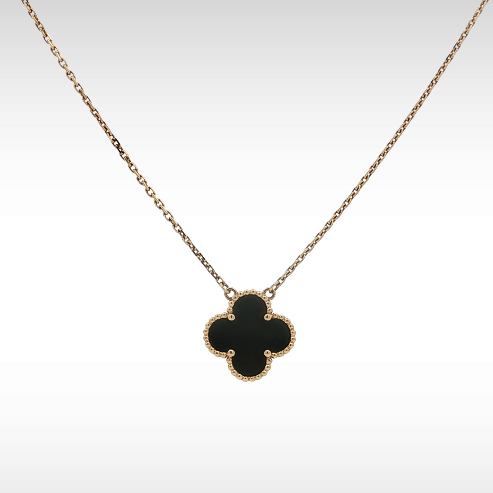 Vintage Alhambra Onyx Necklace