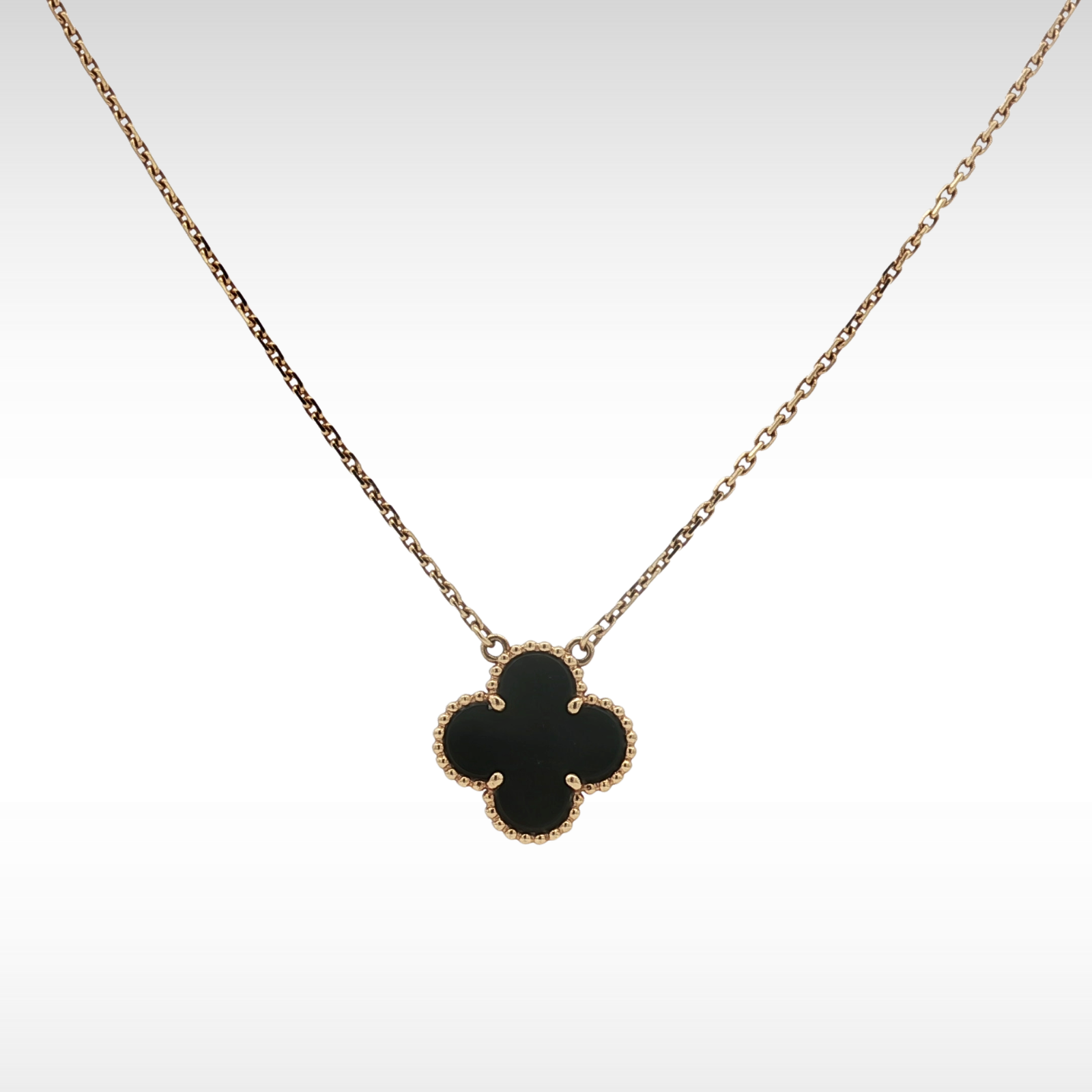 Vintage Alhambra Onyx Necklace