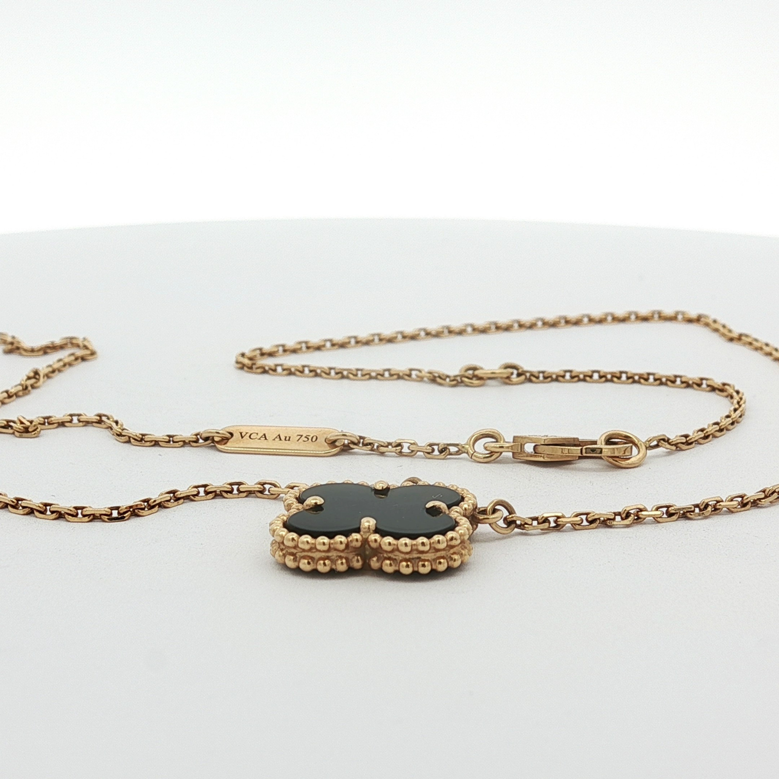 Vintage Alhambra Onyx Necklace