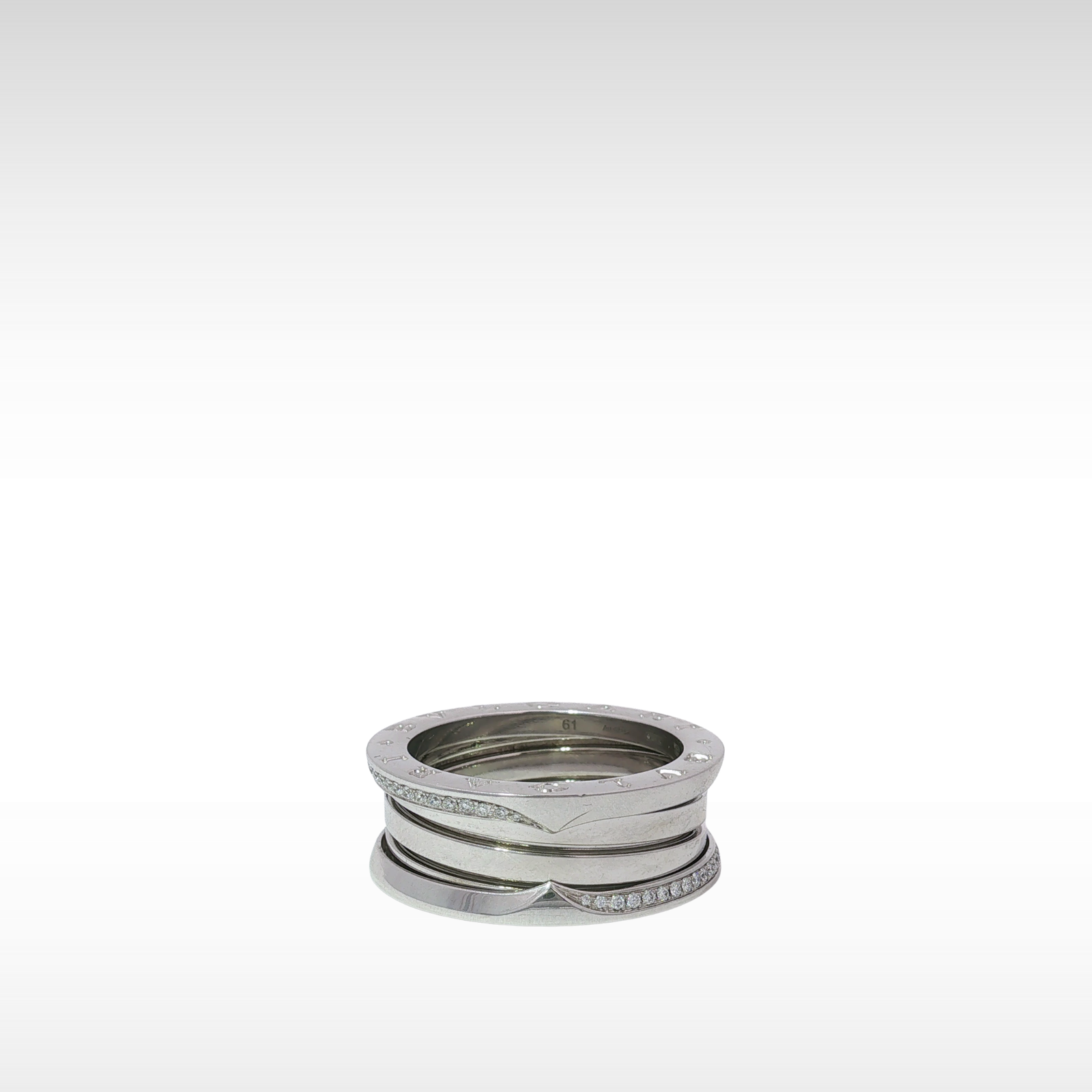 B.zero1 White Gold Ring 61 / 9.5