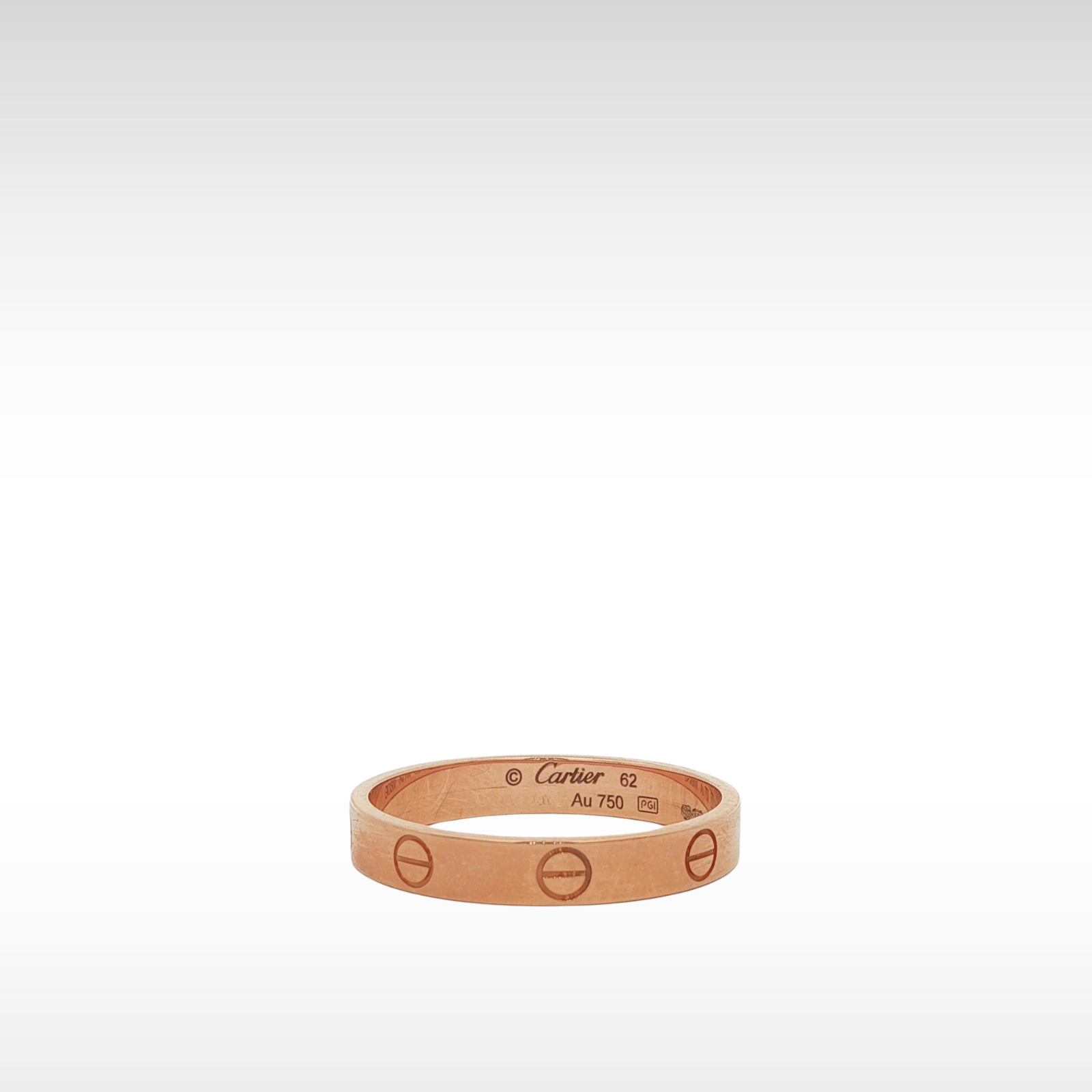 LOVE 3.5mm Pink Gold Ring 62 / 10