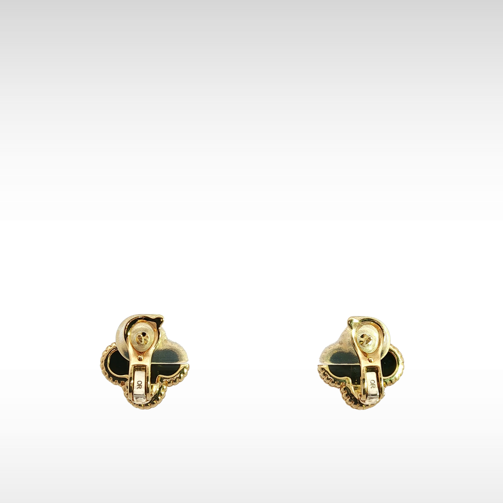 Vintage Alhambra Onyx Earrings