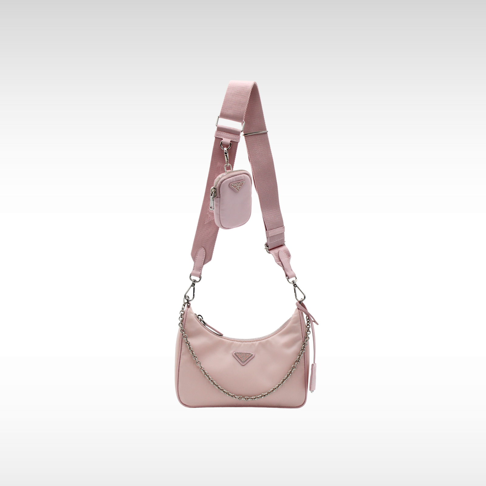 Re-Nylon Pink Shoulder Bag