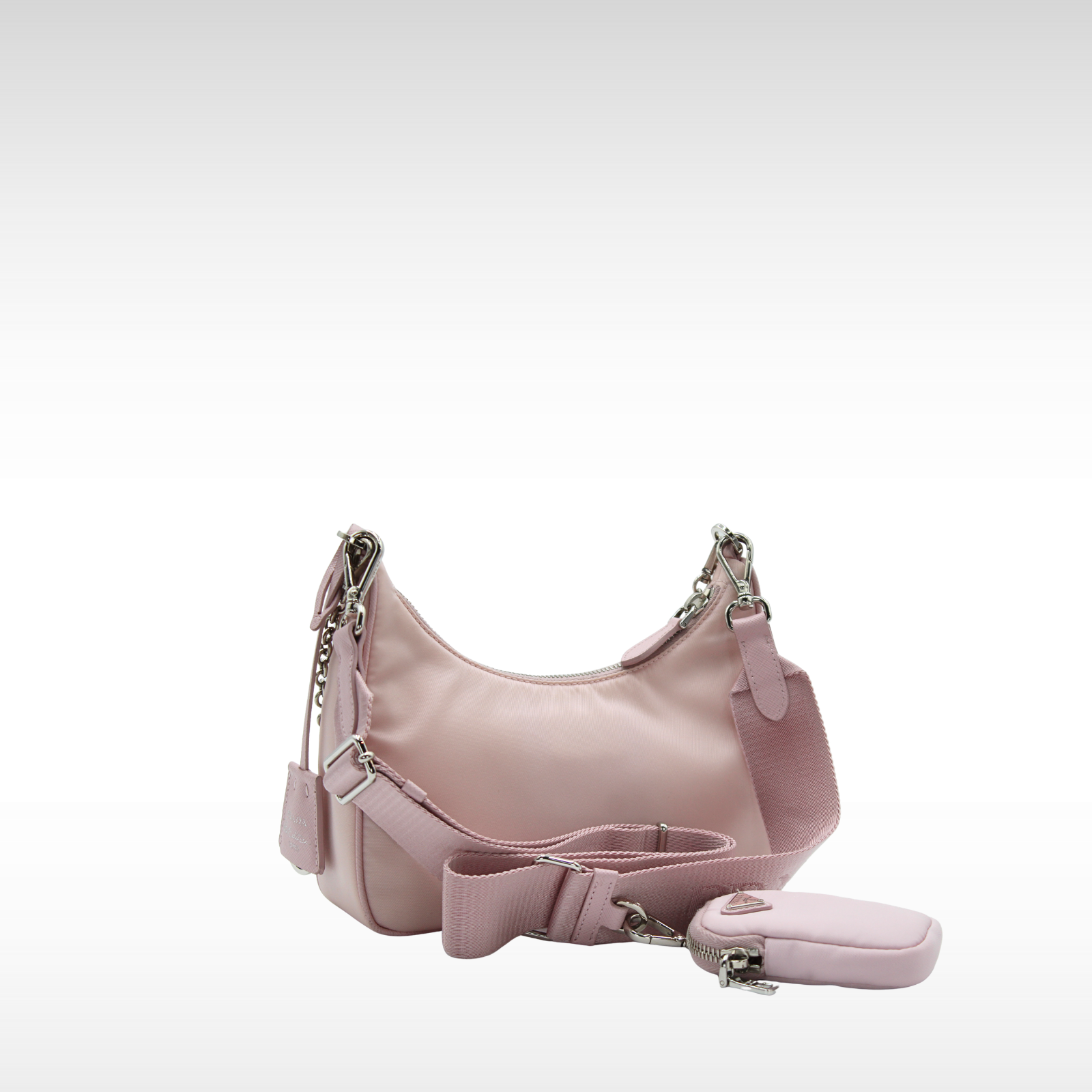 Re-Nylon Pink Shoulder Bag