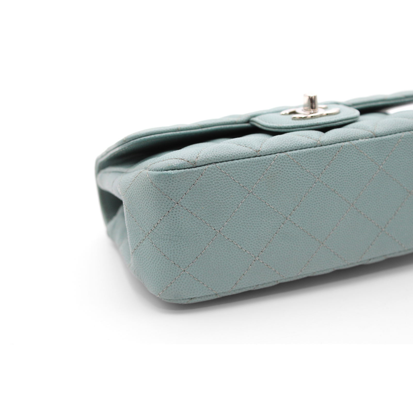 Classic Mini Caviar Blue Shoulder Bag