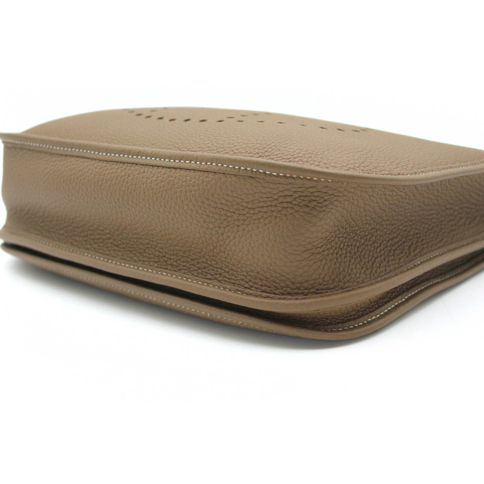 Evelyne 3 PM Taurillon Clemence Etoupe Crossbody Bag