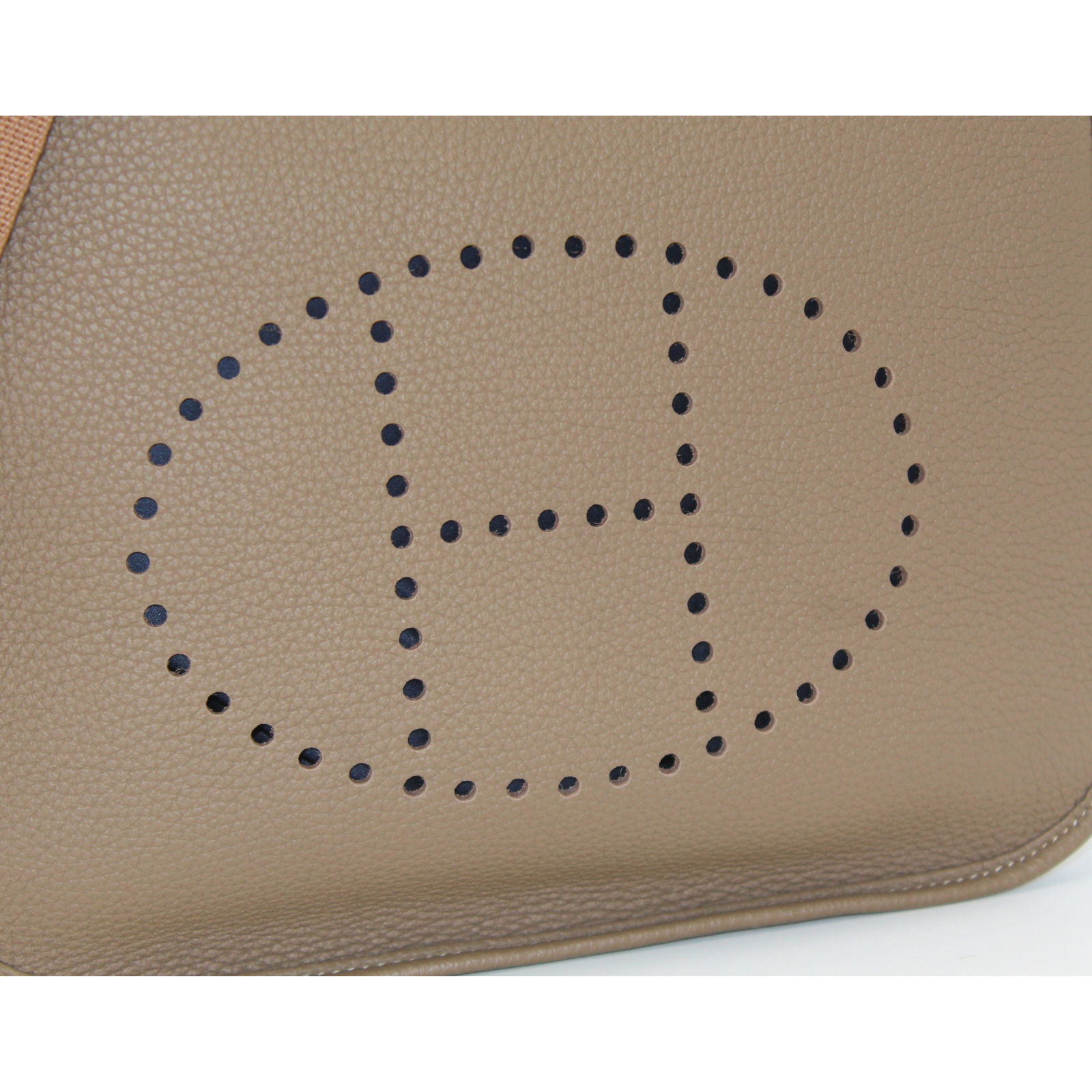 Evelyne 3 PM Taurillon Clemence Etoupe Crossbody Bag