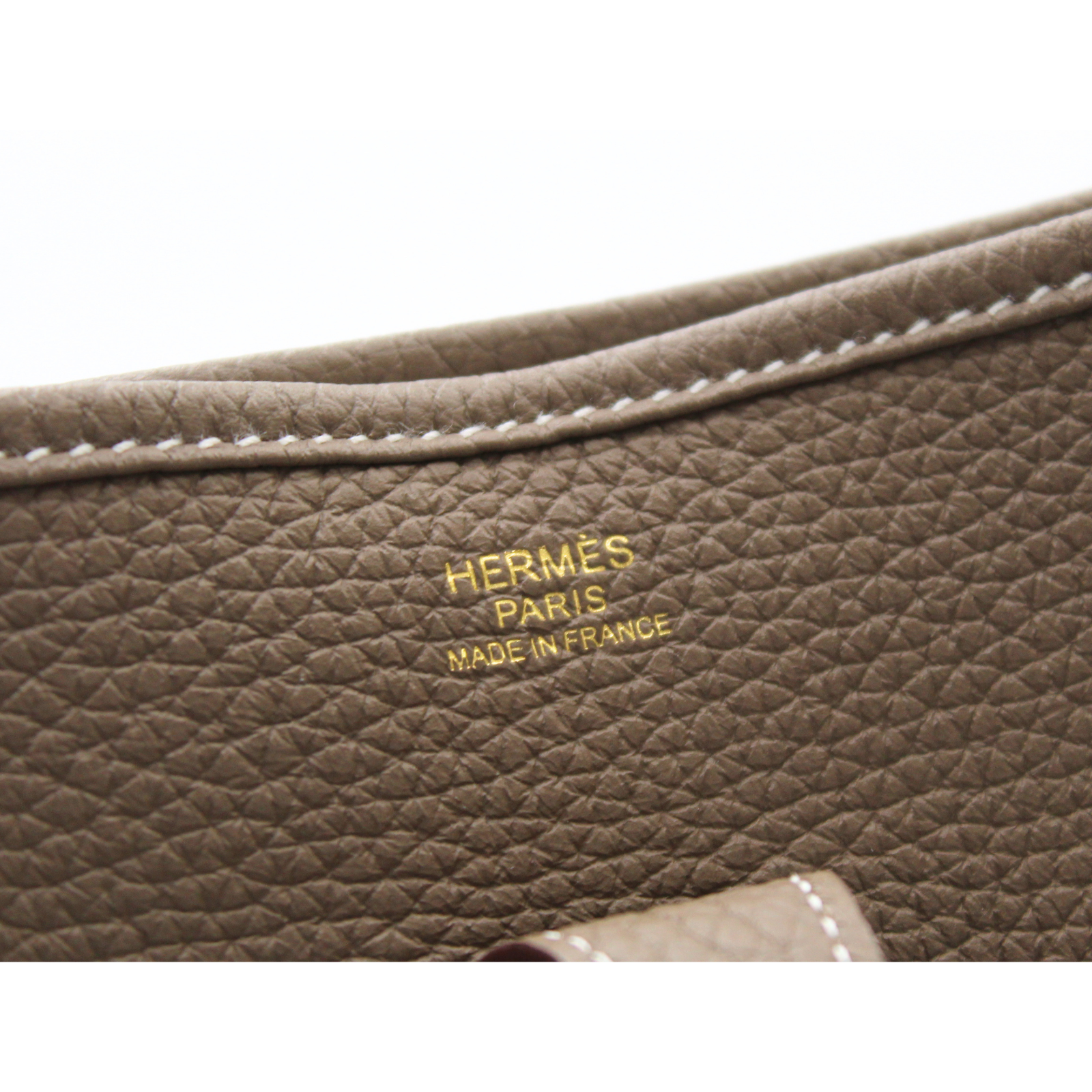Evelyne 3 PM Taurillon Clemence Etoupe Crossbody Bag