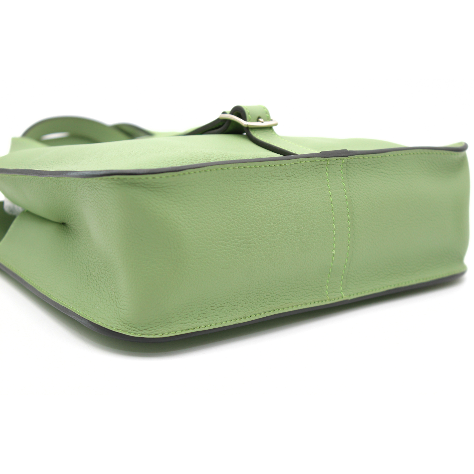 HERMES Halzan 25 Evercolor Vert Criquet Handbag