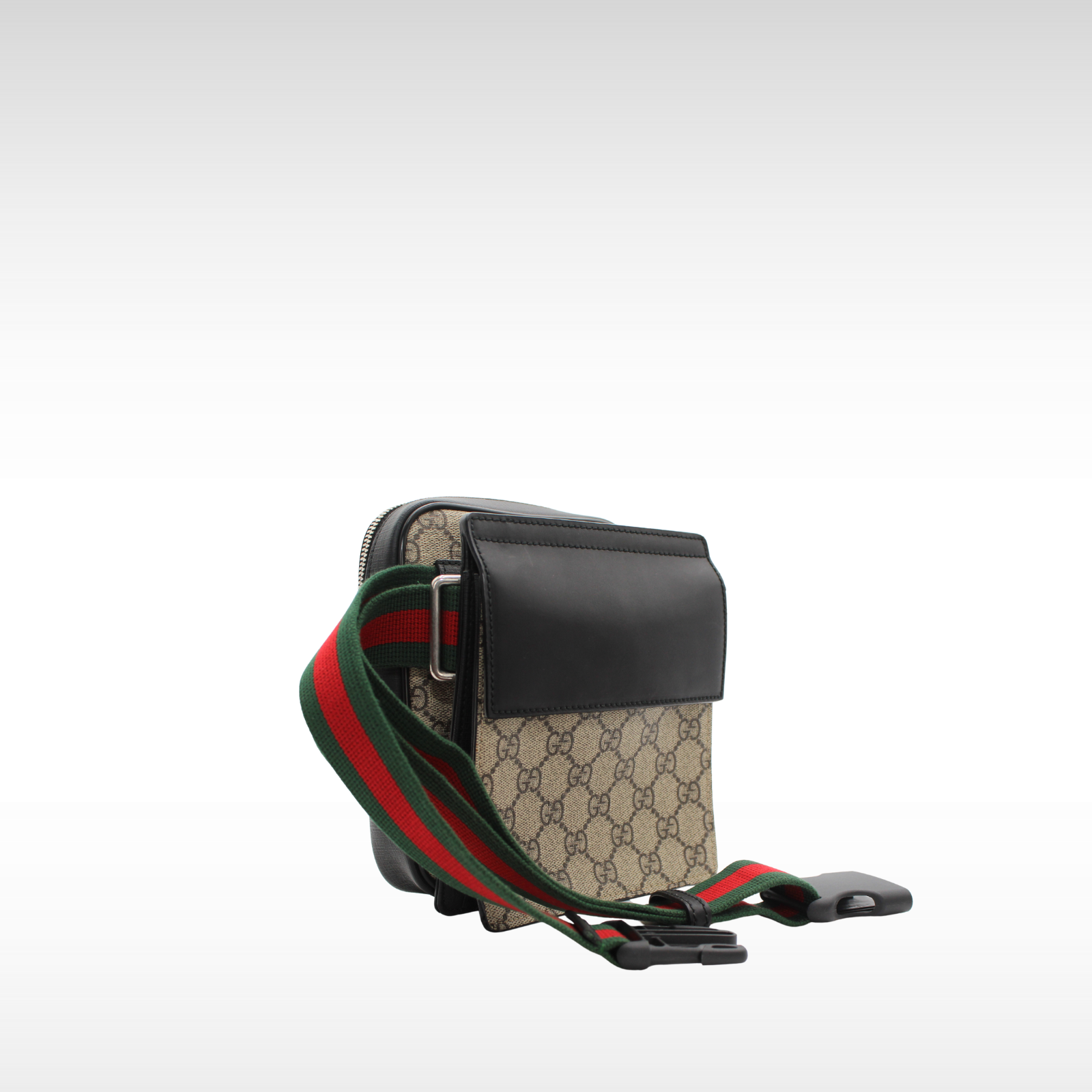 GG-Supreme Coated Canvas Beige Crossbody Bag
