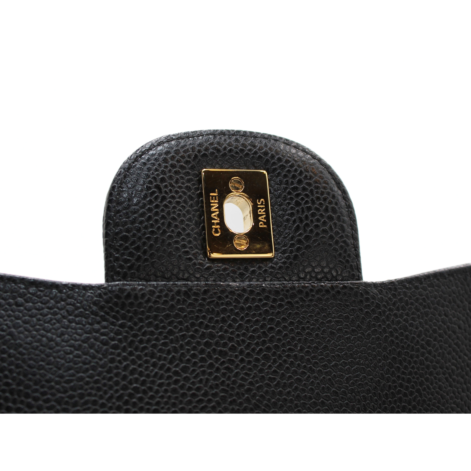 Classic Large Caviar Black Shoulder Bag