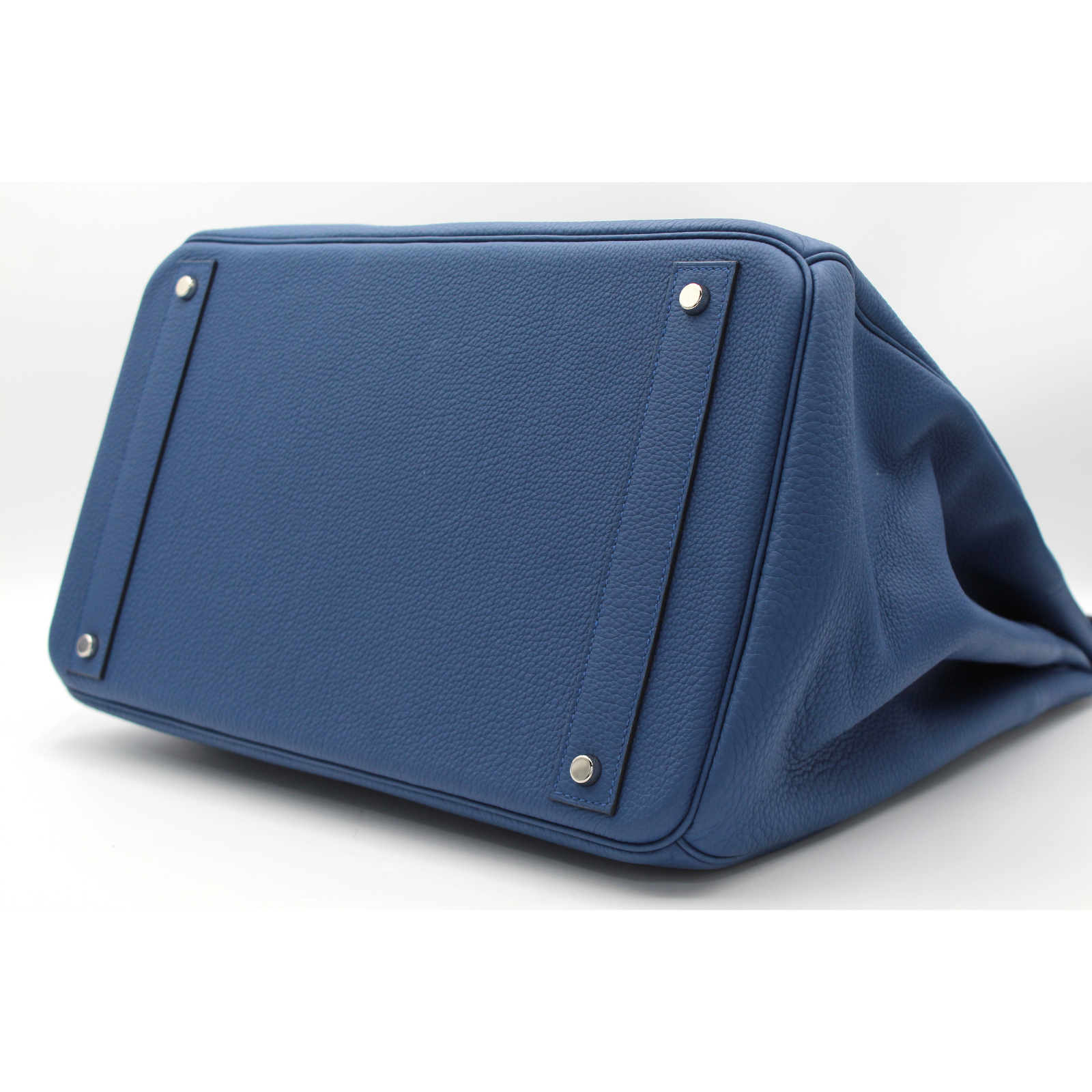 Haut a Courroies 40 Togo Blue Tie Handbag