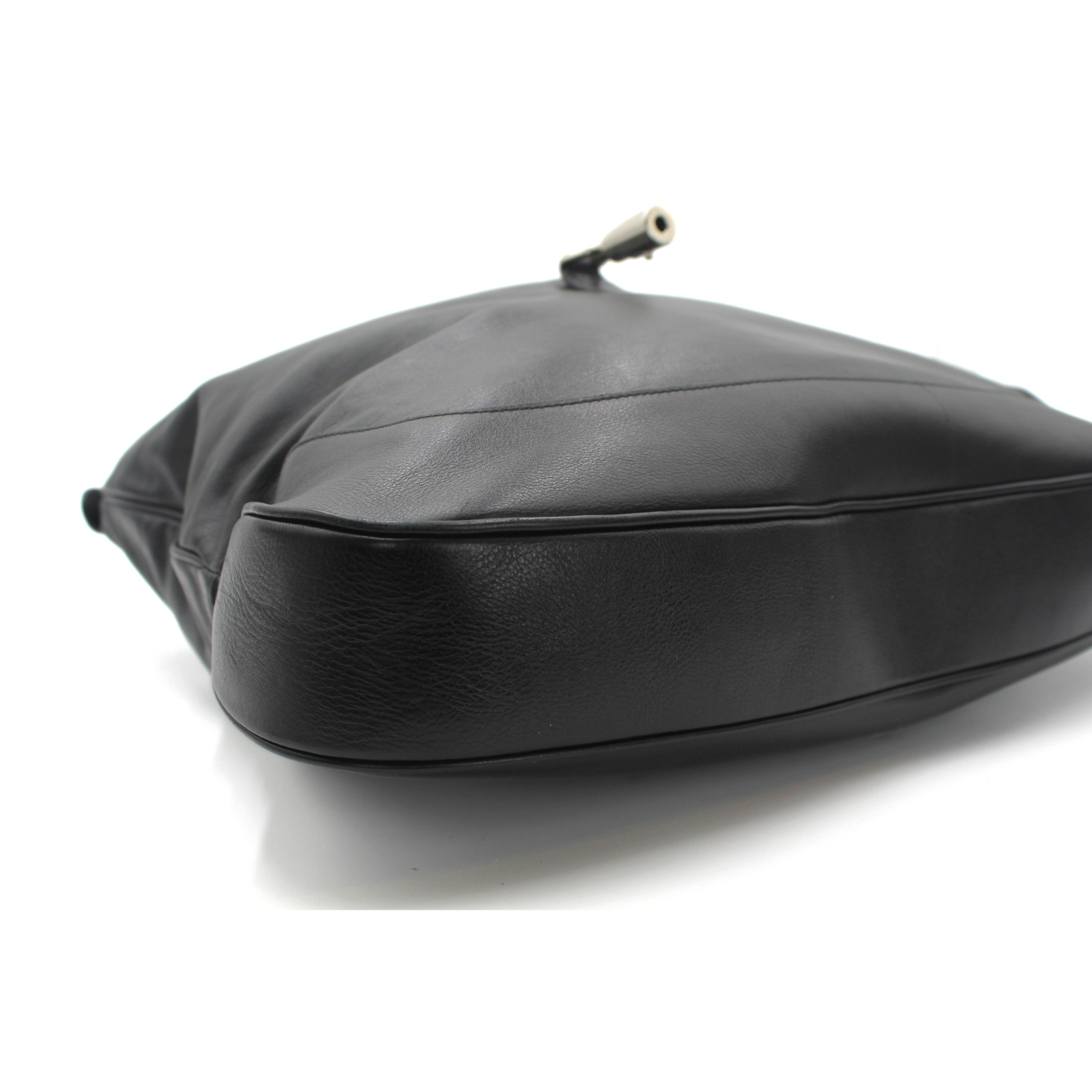 Jackie 1961 Large Calf Black Shoulder Bag