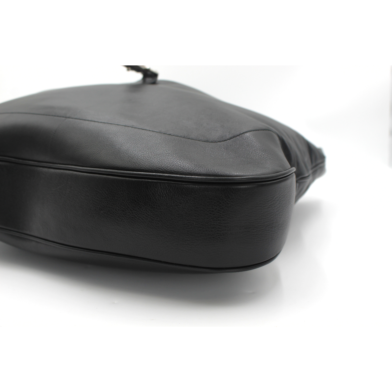 Jackie 1961 Large Calf Black Shoulder Bag