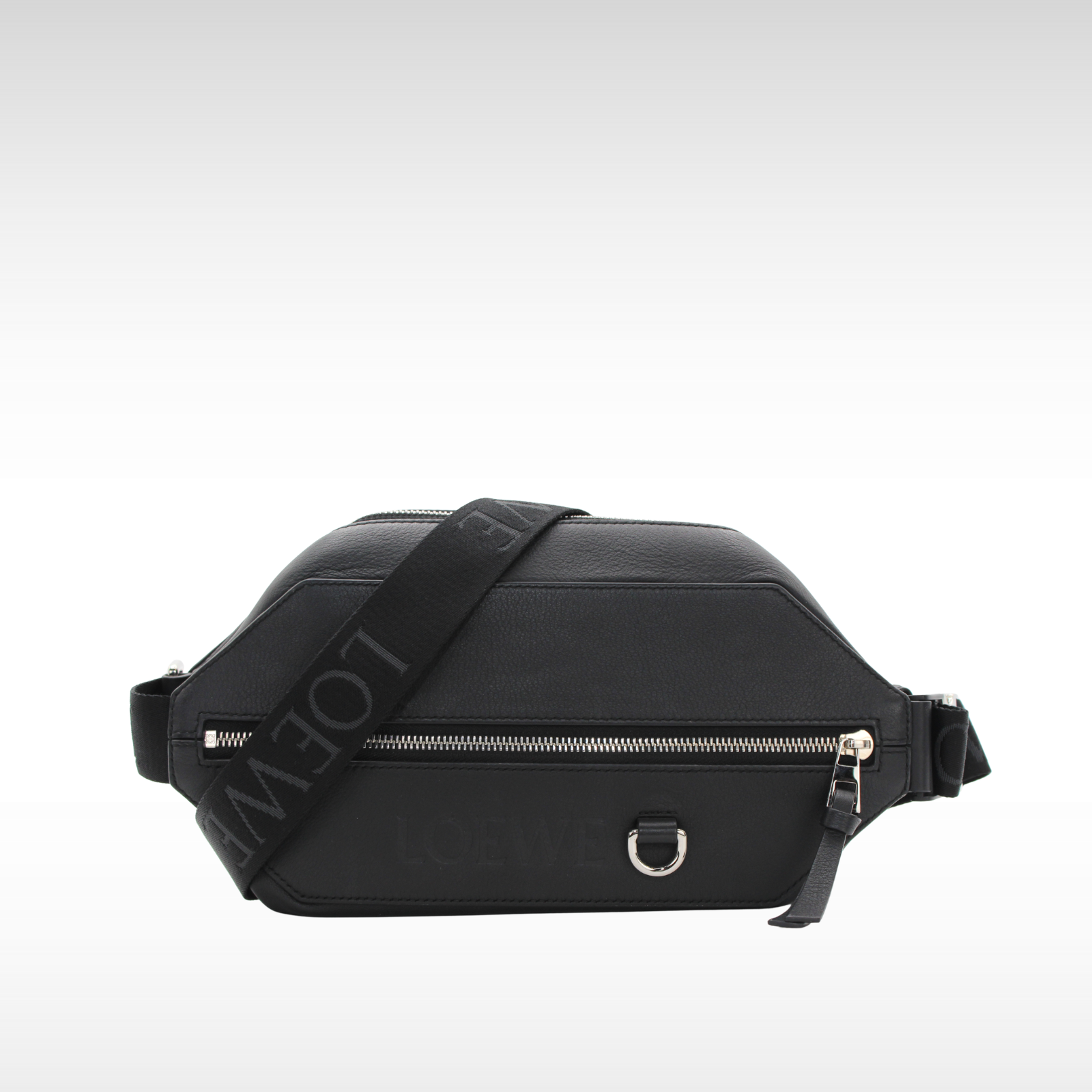 Convertible Sling Calf Black Belt Bag