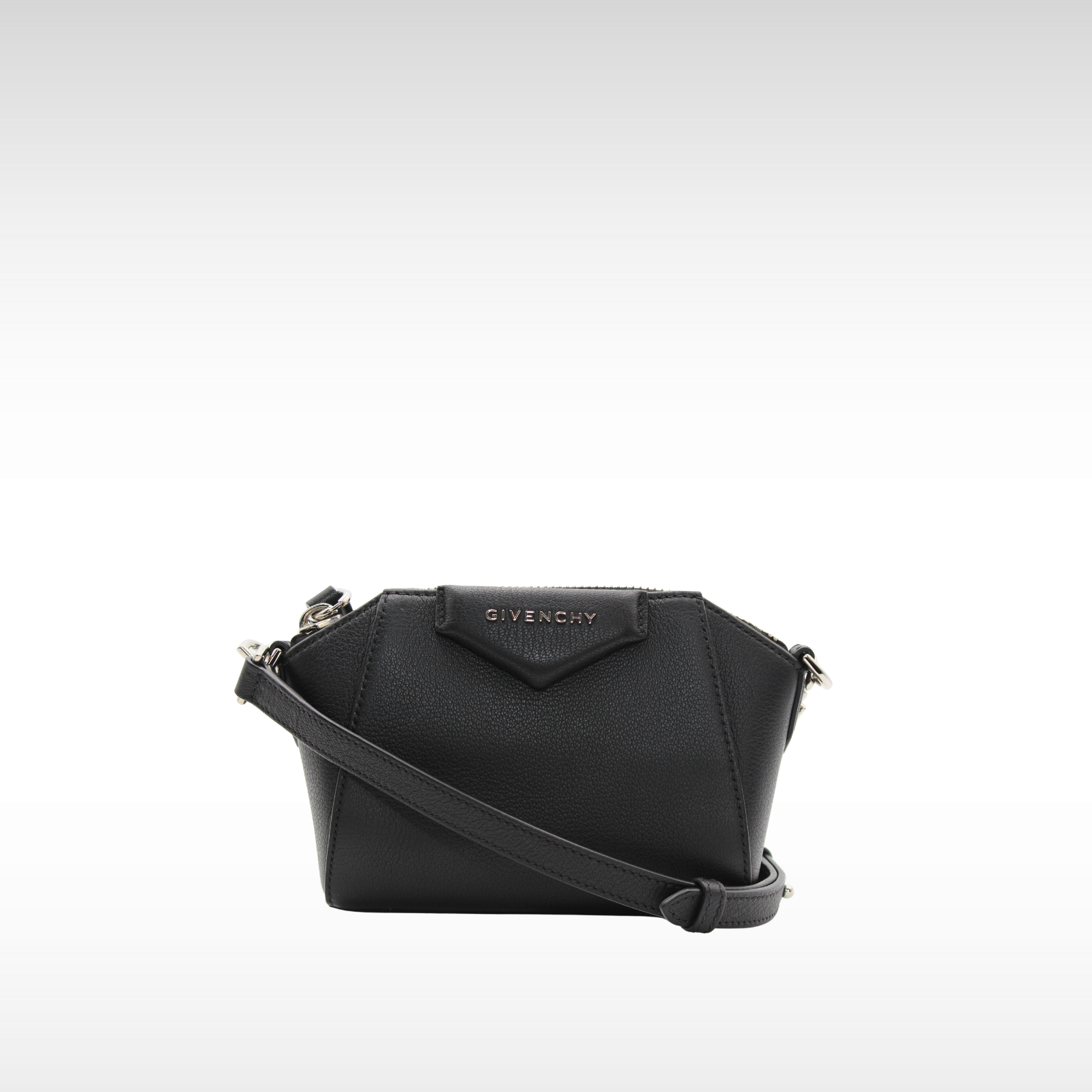Antigona Nano Goat Black Crossbody Bag