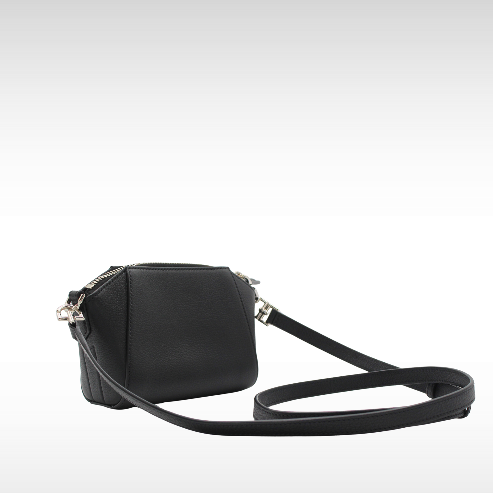 Antigona Nano Goat Black Crossbody Bag