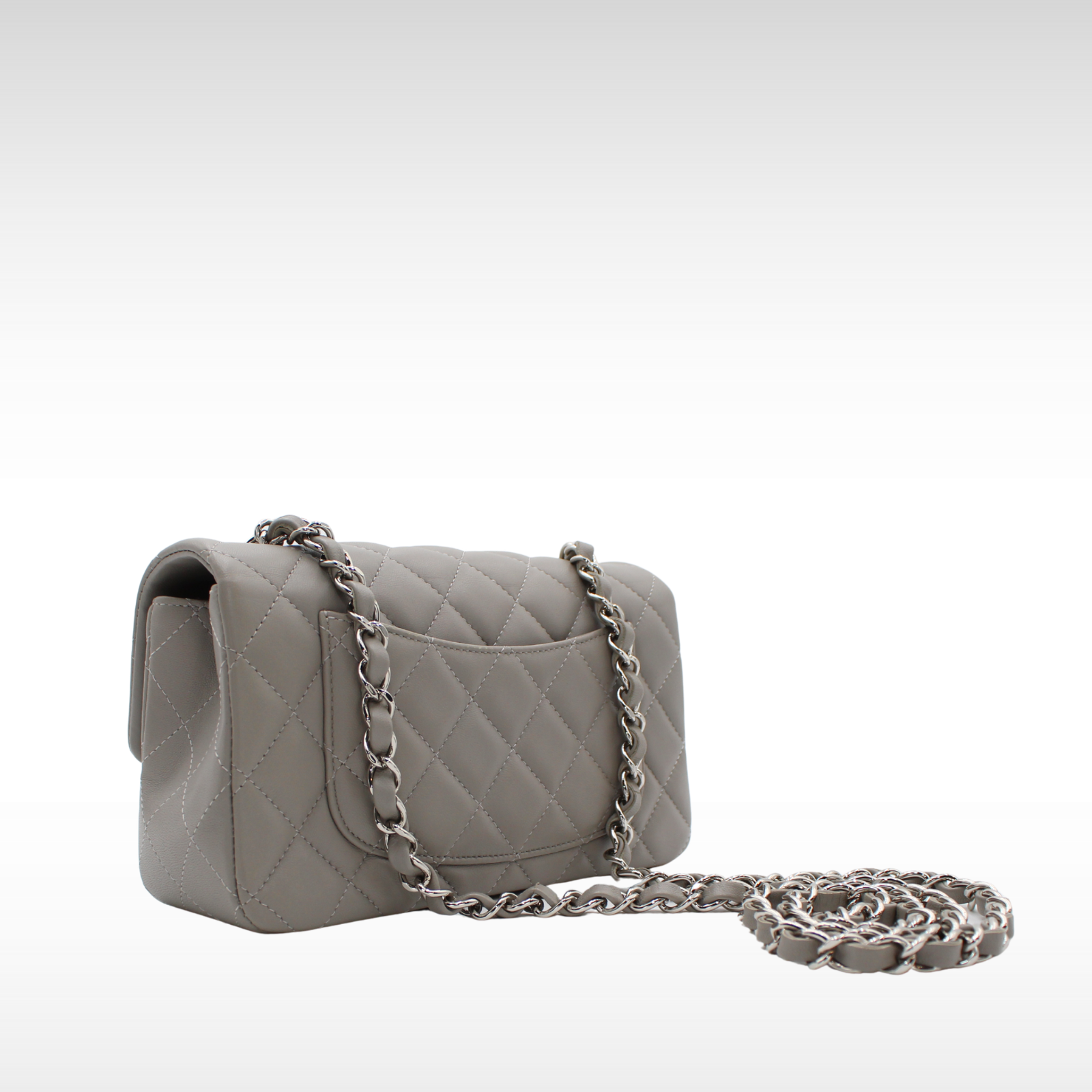 Classic Mini Lamb Gray Crossbody Bag