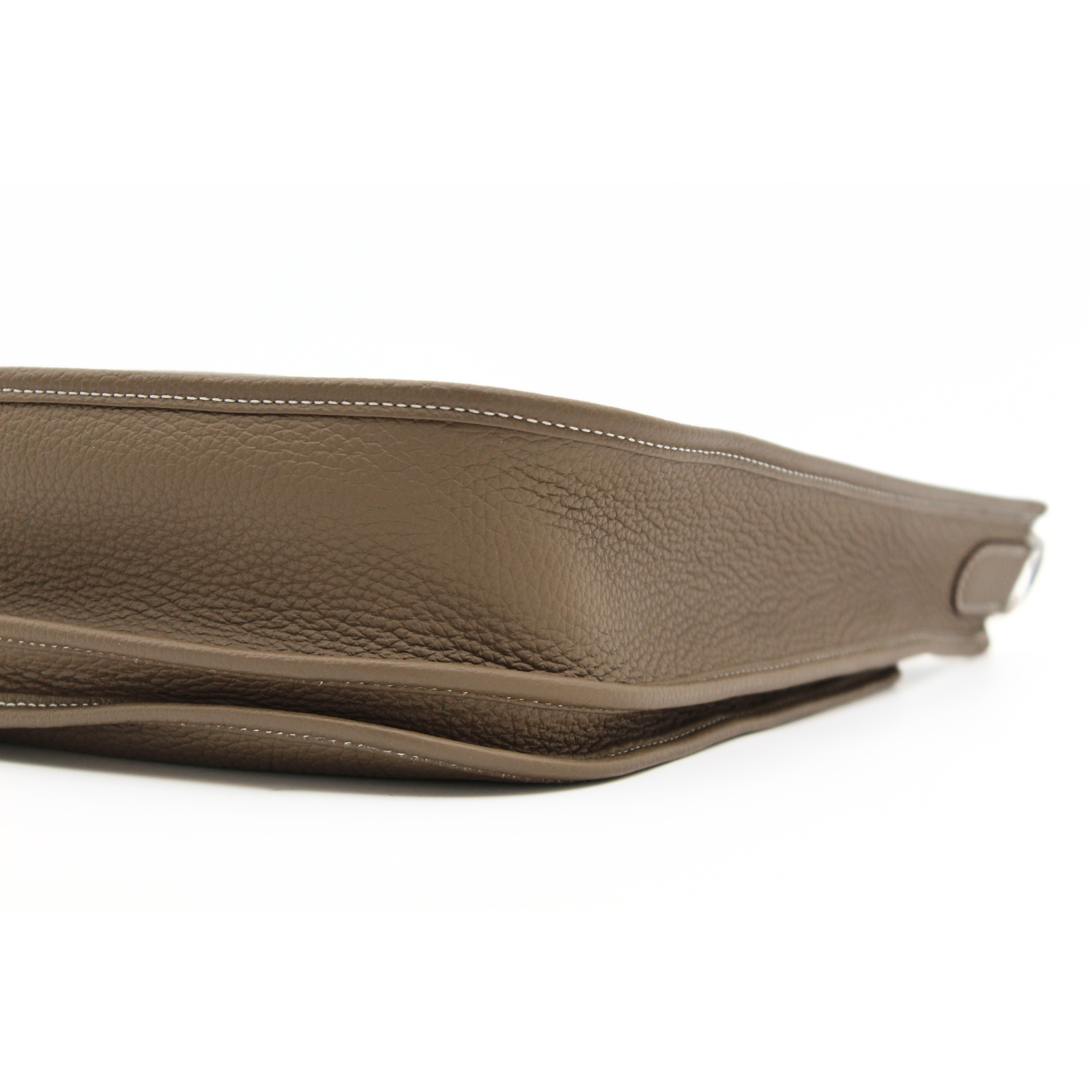Evelyne 3 PM Taurillon Clemence Etoupe Crossbody Bag