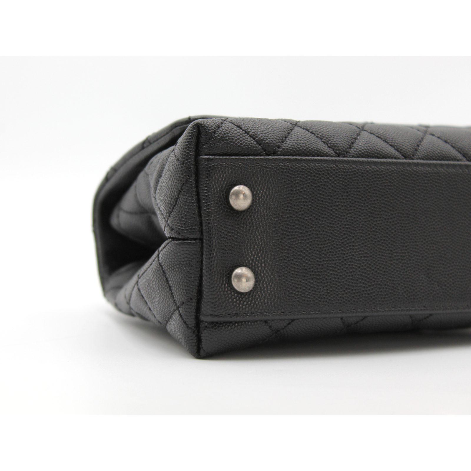 Coco Handle Small Caviar Black Handbag