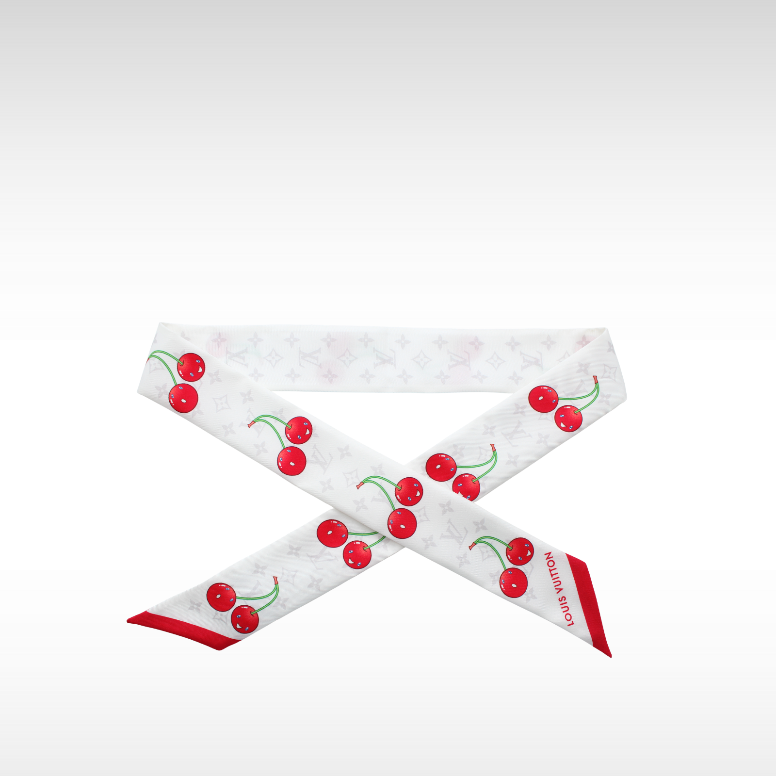 Bandeau BB LV x Takashi Murakami Monogram Cherry Silk Scarf