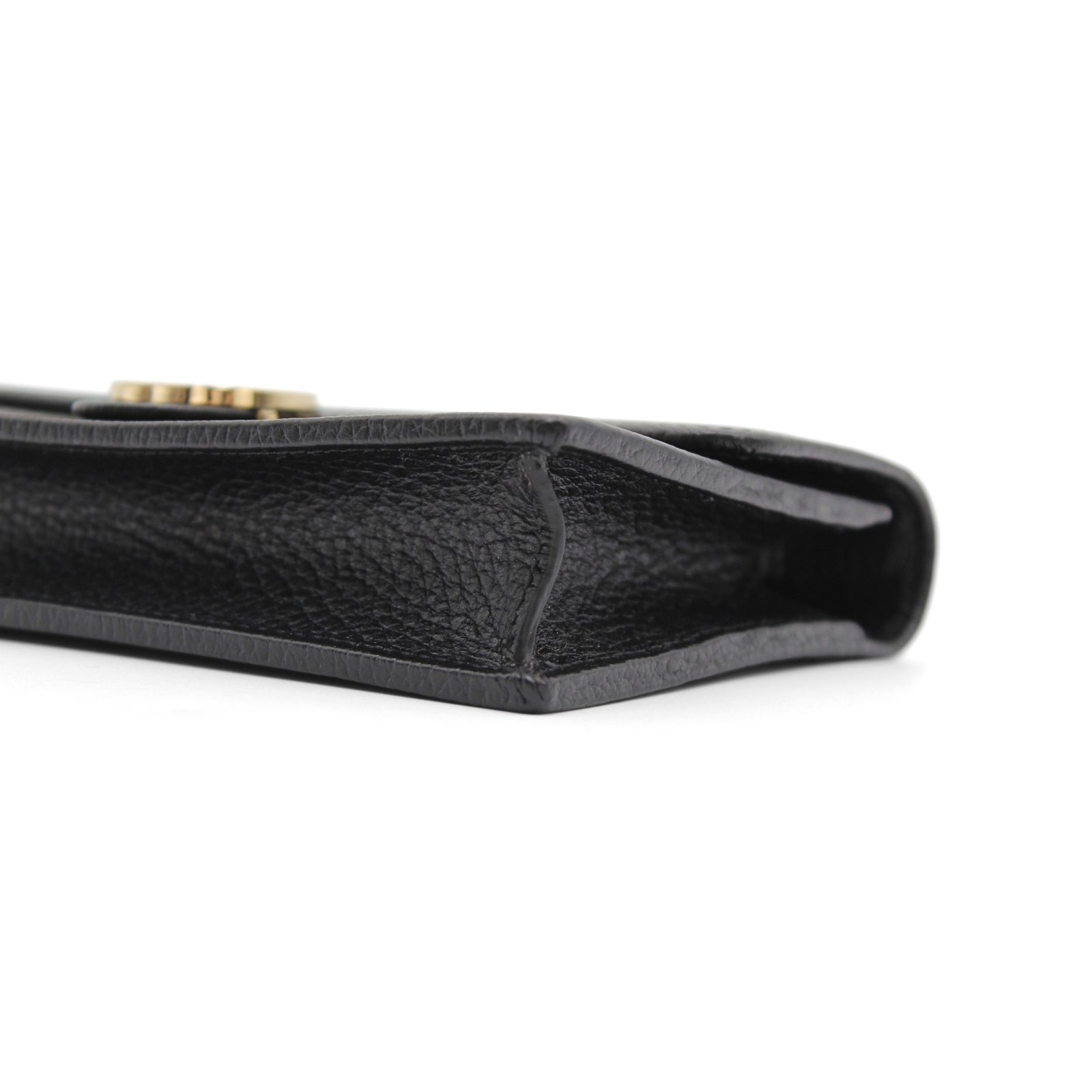 Interlocking-G Calf Black Wallet on Chain