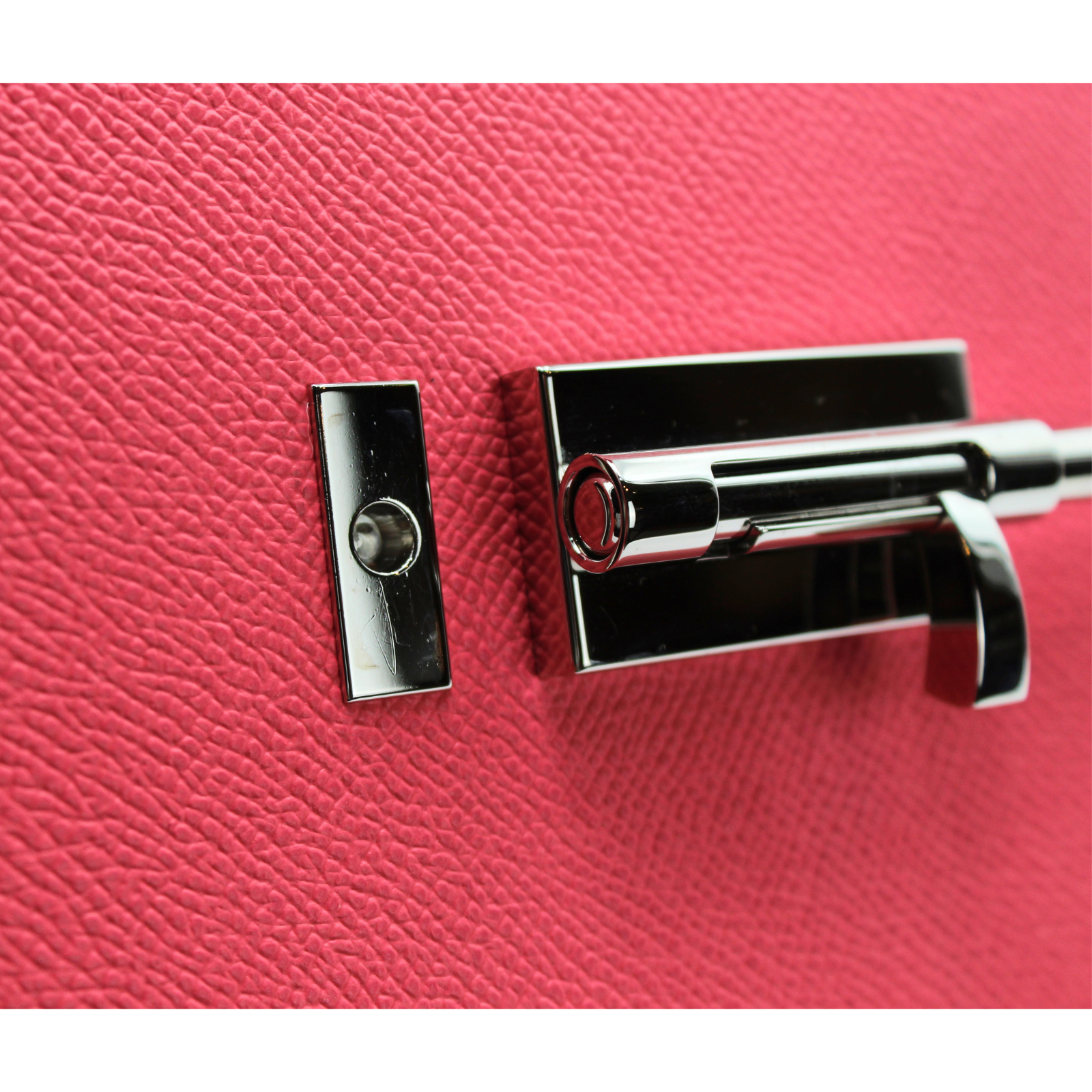 Verrou 21 Epsom Rose Azalee Shoulder Bag
