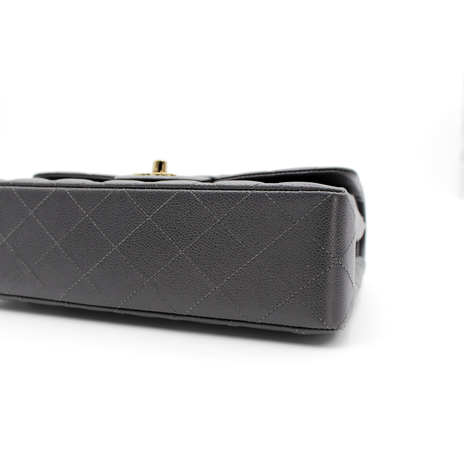 Classic Caviar Gray Small Shoulder Bag