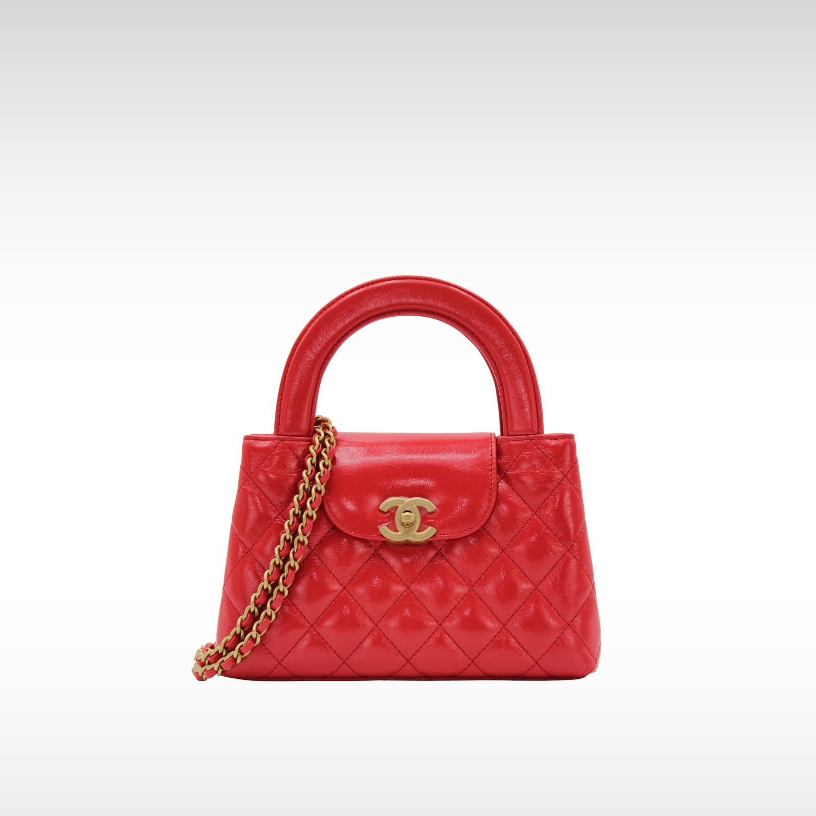 Shopping Bag Mini Calf Red Handbag