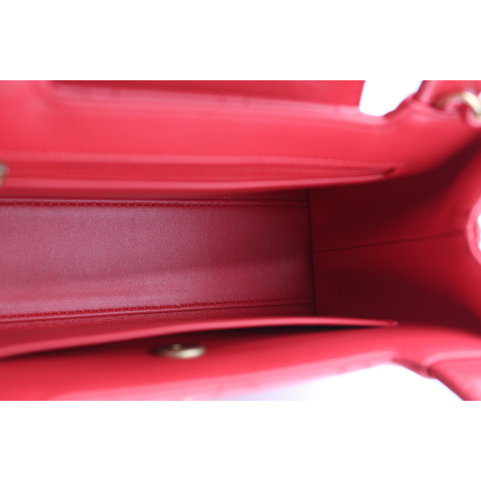 Shopping Bag Mini Calf Red Handbag