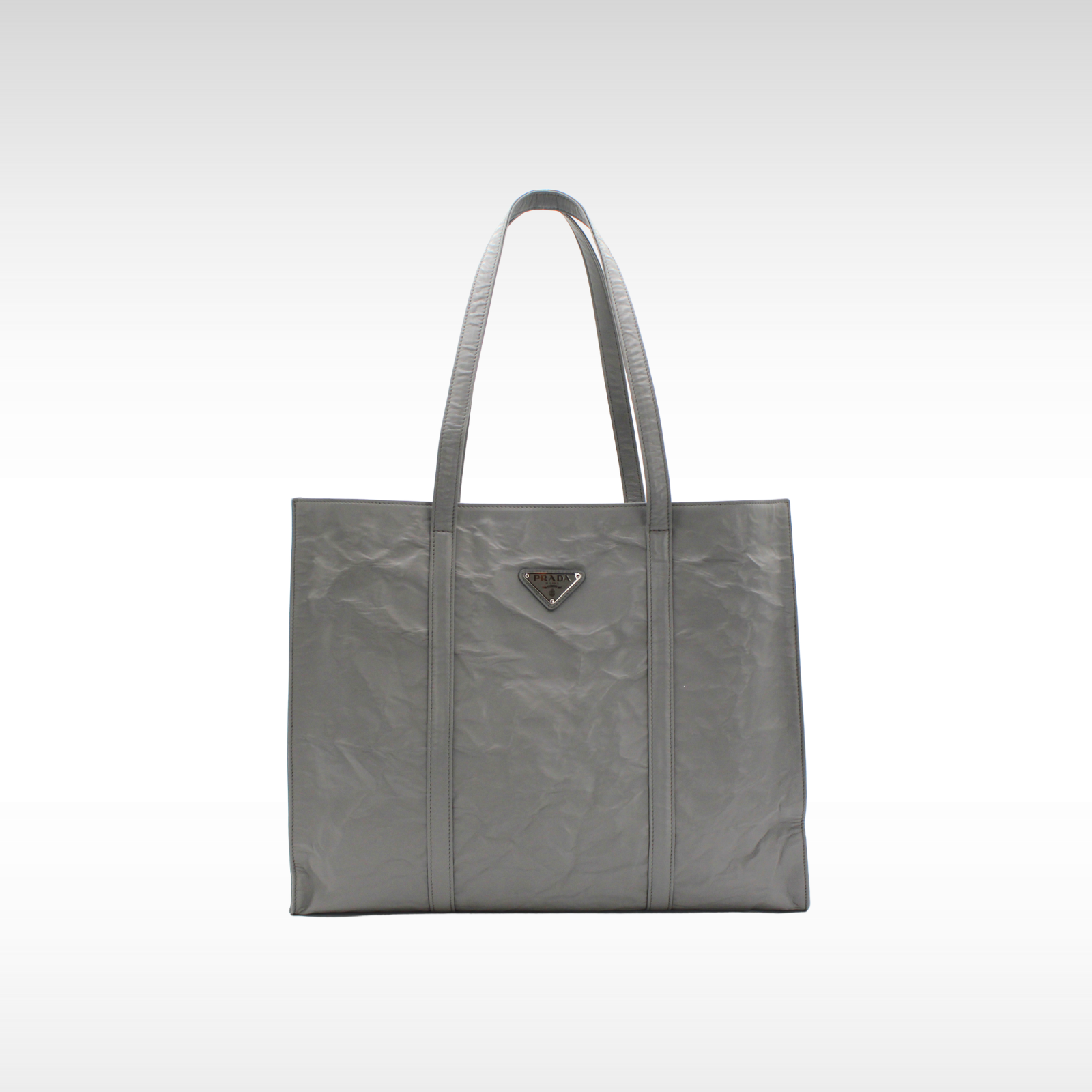 Shopping Large Gray Calf Tote Bag