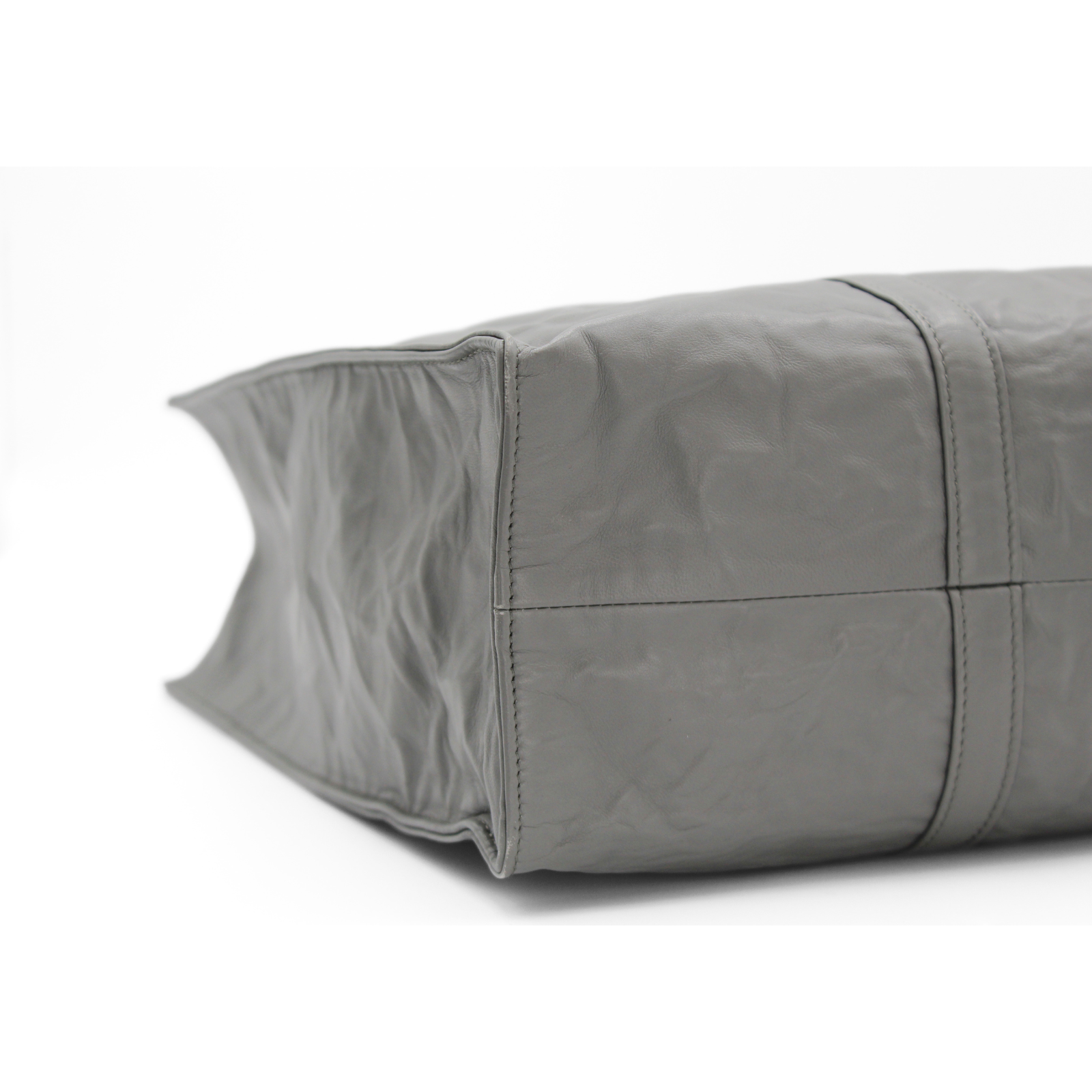 Shopping Large Gray Calf Tote Bag