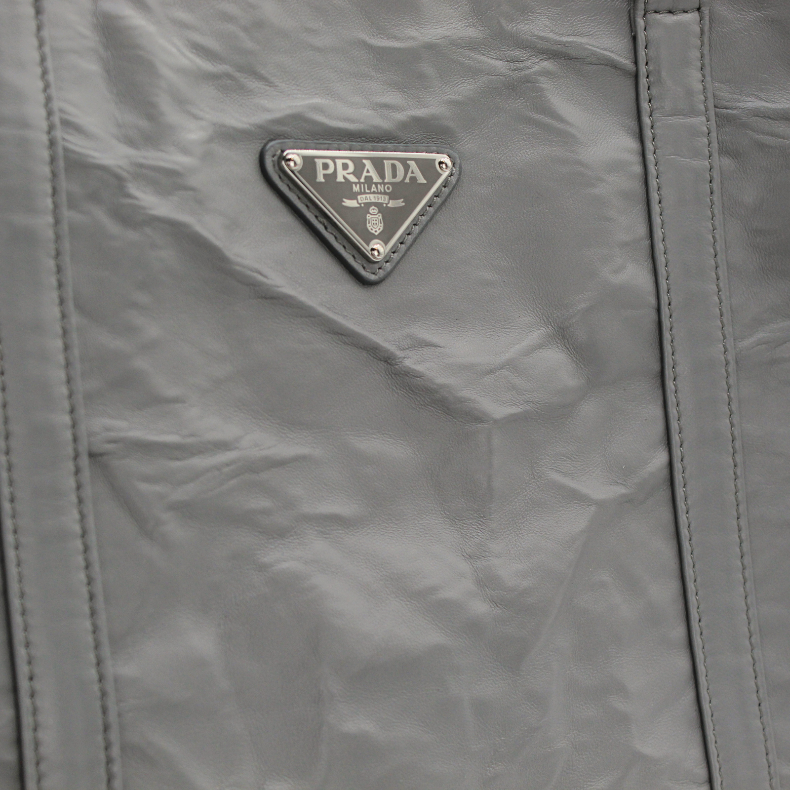 Shopping Large Gray Calf Tote Bag