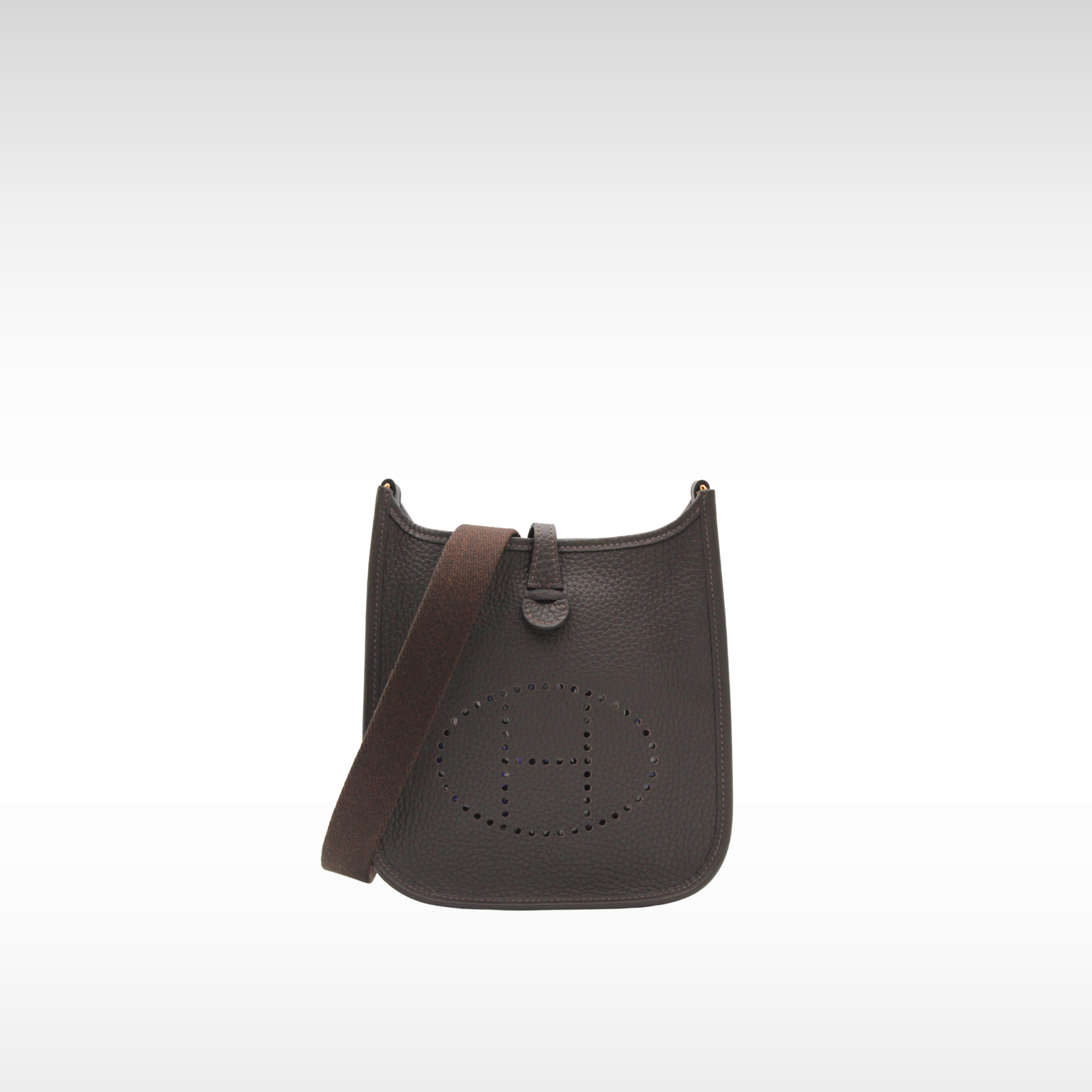 Evelyne Amazone 16 Taurillon Clemence Ebene Crossbody Bag