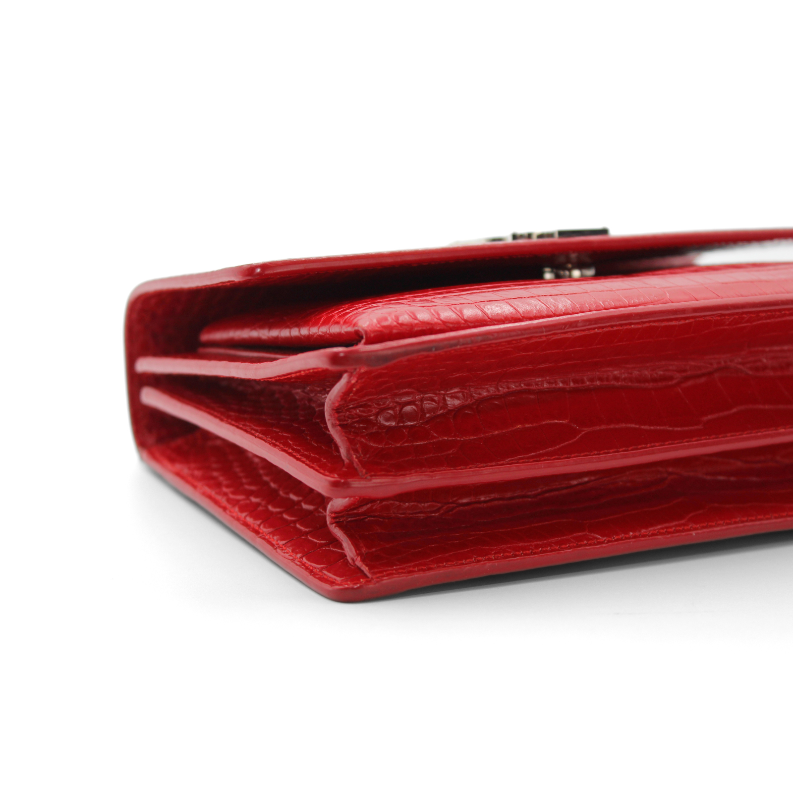 Sunset Medium Calf Red Shoulder Bag
